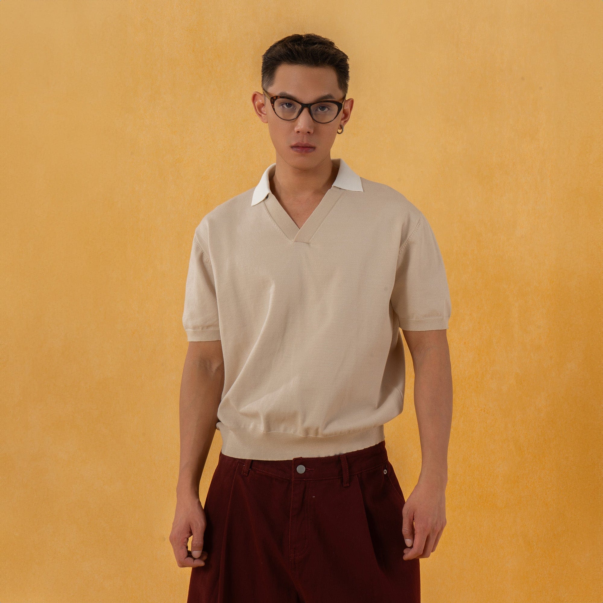 CLP V-Neck Detachable Collar Knitted Tee, premium urban and streetwear designers apparel on PROJECTISR.com, CLP