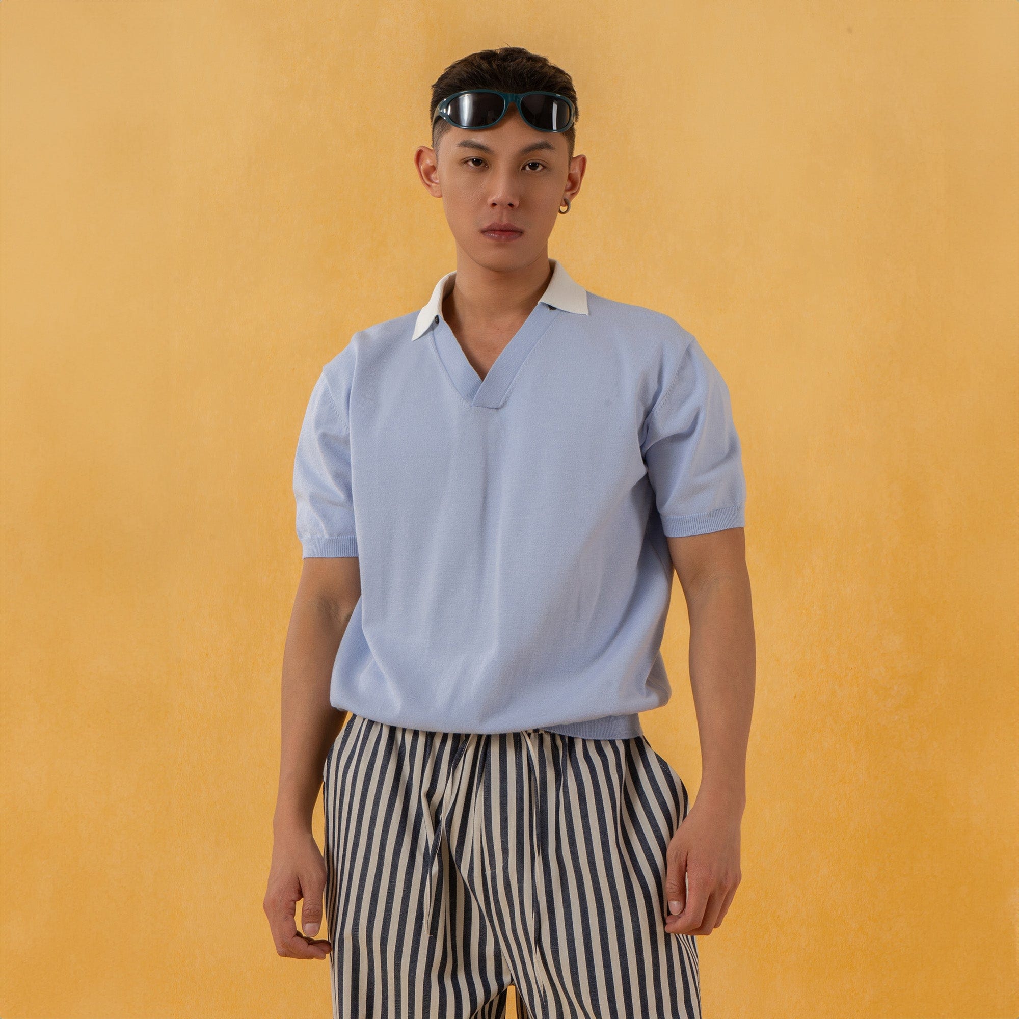 CLP V-Neck Detachable Collar Knitted Tee, premium urban and streetwear designers apparel on PROJECTISR.com, CLP