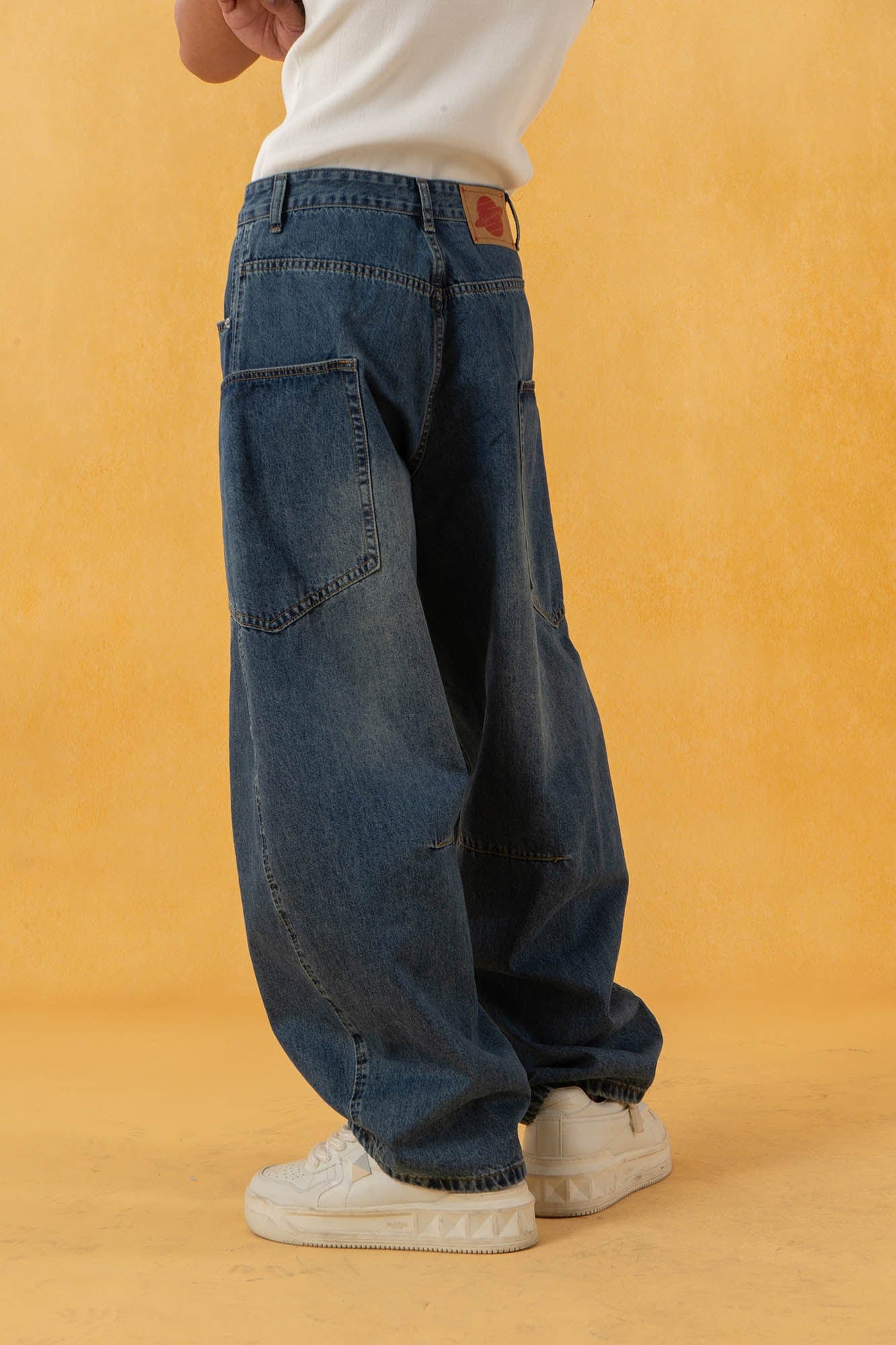 CLP Spliced Big-Pocket Curved Jeans, premium urban and streetwear designers apparel on PROJECTISR.com, CLP