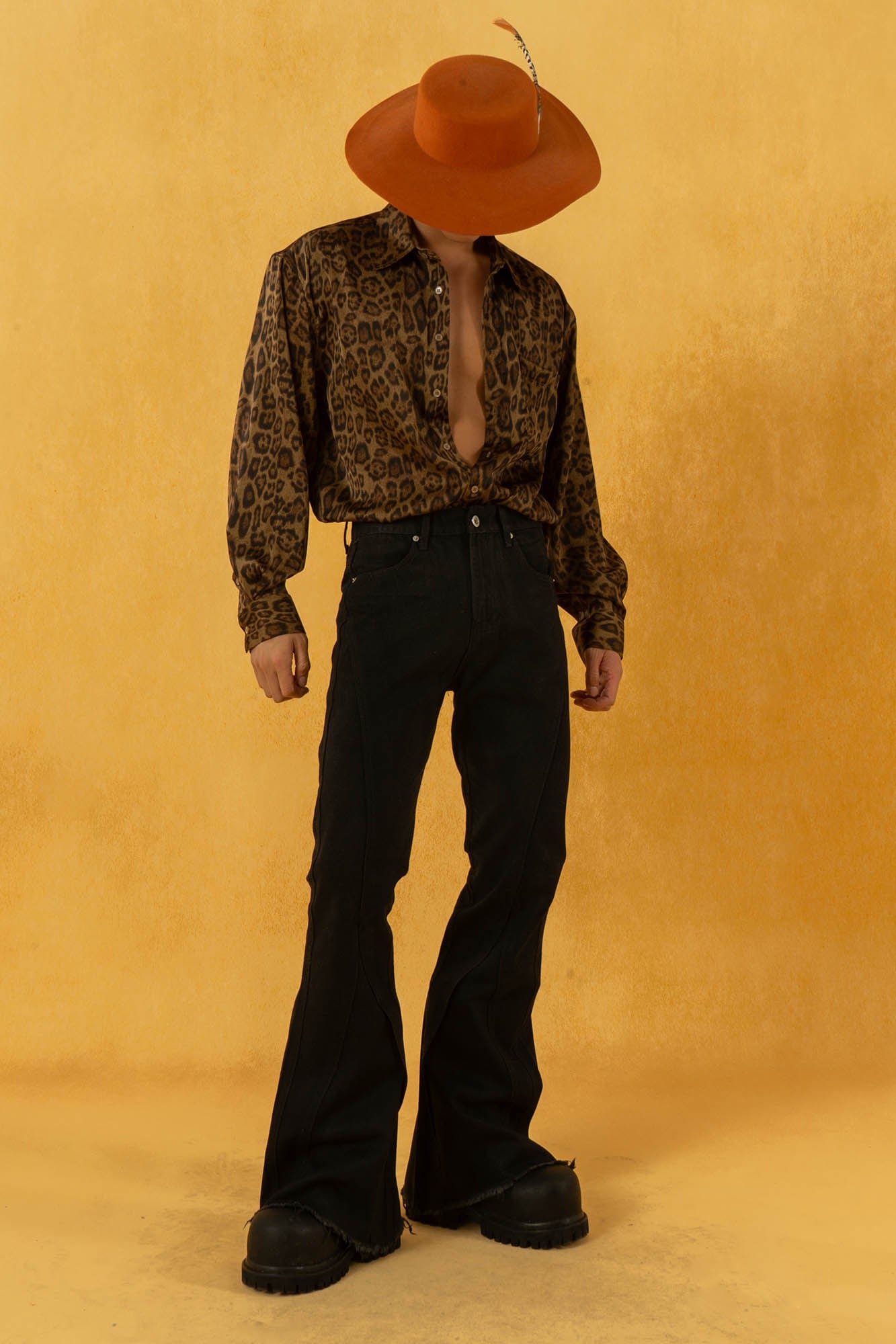 CLP Retro Frayed Slim Fit Flared Jeans, premium urban and streetwear designers apparel on PROJECTISR.com, CLP