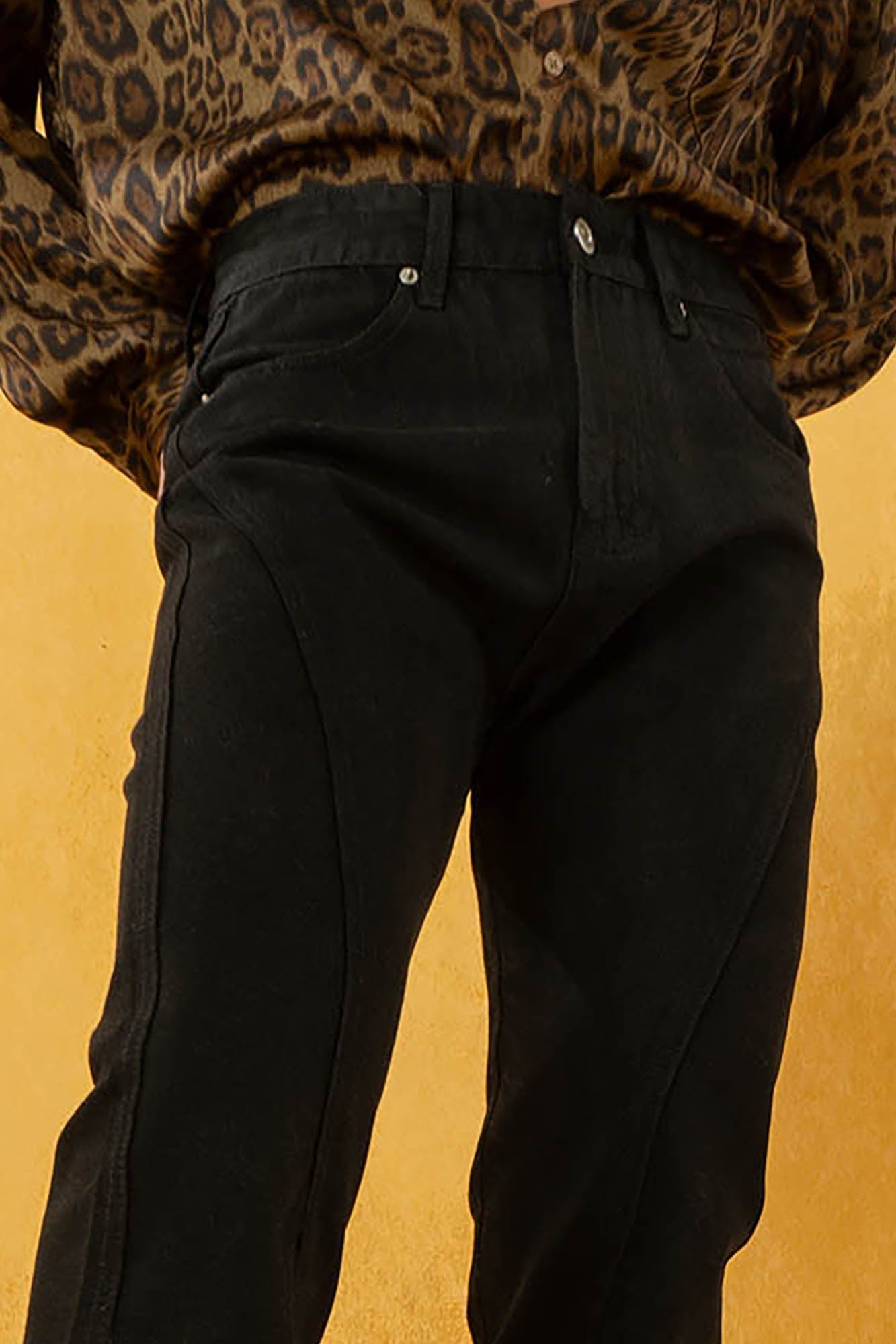 CLP Retro Frayed Slim Fit Flared Jeans, premium urban and streetwear designers apparel on PROJECTISR.com, CLP