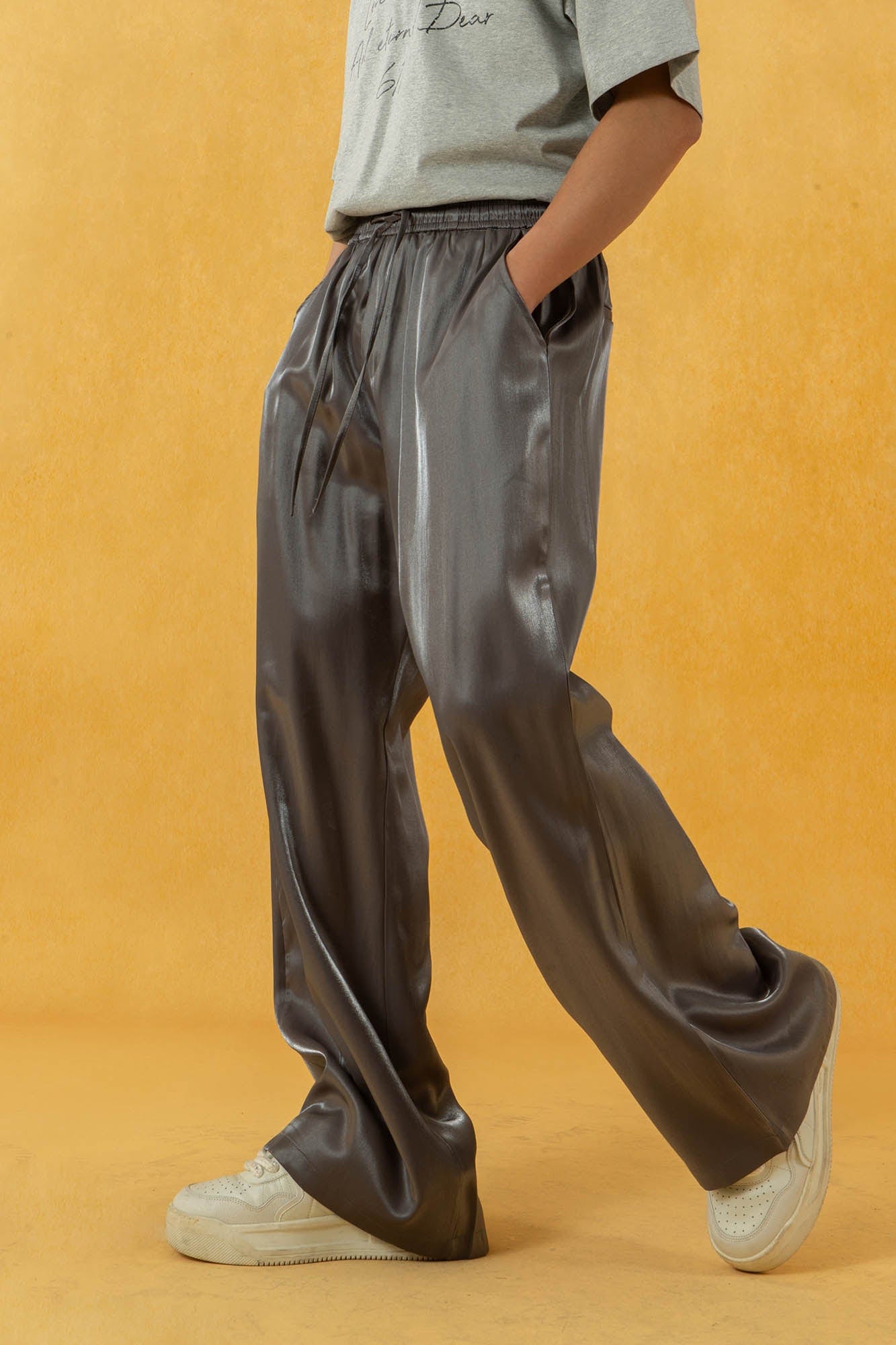 CLP The Liquid Silver Wide-Leg Pants, premium urban and streetwear designers apparel on PROJECTISR.com, CLP