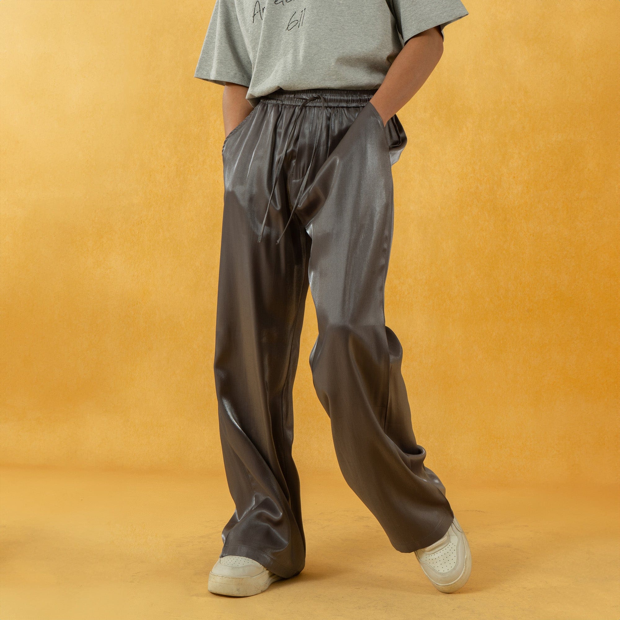 CLP The Liquid Silver Wide-Leg Pants, premium urban and streetwear designers apparel on PROJECTISR.com, CLP