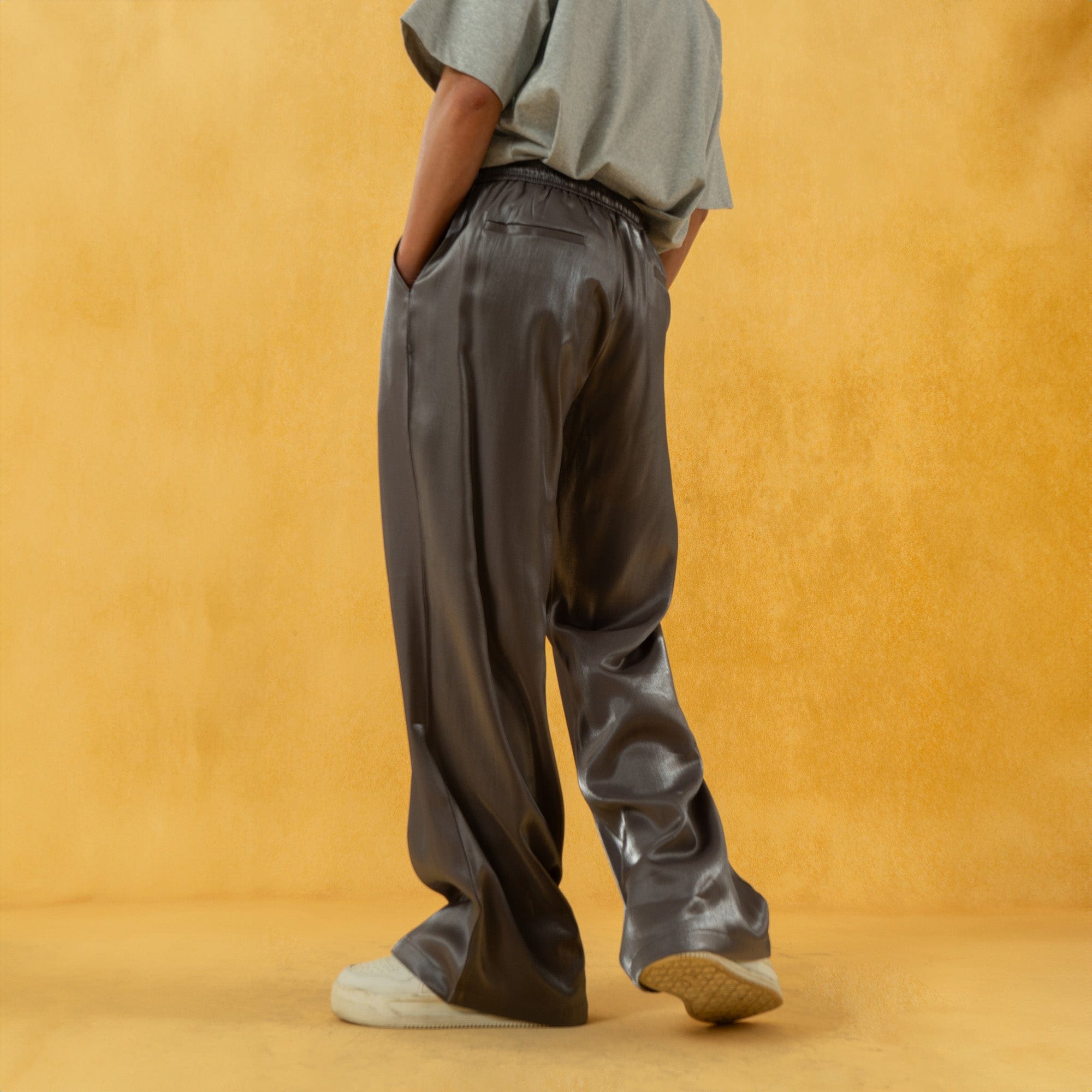 CLP The Liquid Silver Wide-Leg Pants, premium urban and streetwear designers apparel on PROJECTISR.com, CLP