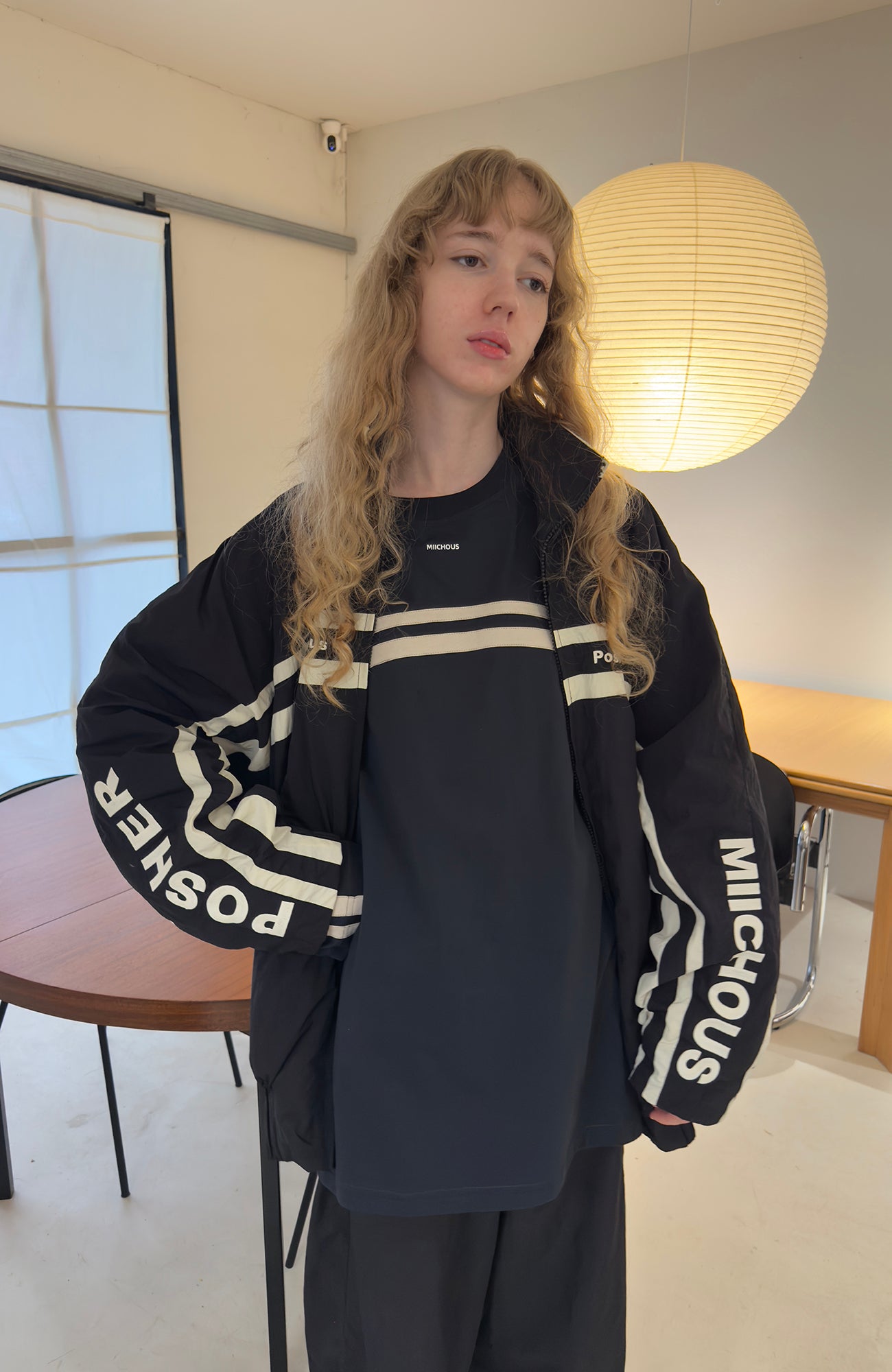 MIICHOUS Contrast Stripes Paneled Padded Jacket