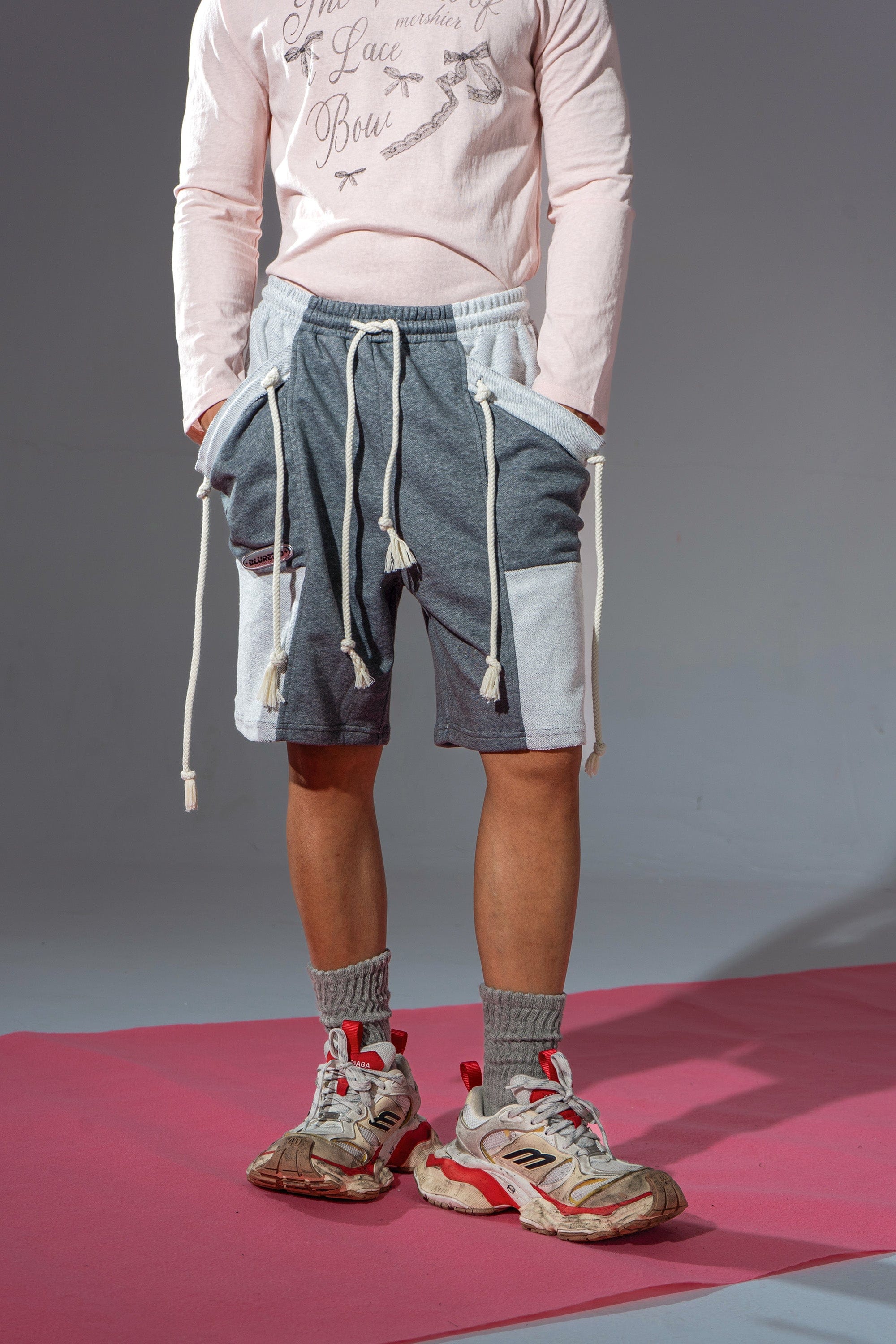 CLP Star Deconstructed Draw-String Pocket Shorts, premium urban and streetwear designers apparel on PROJECTISR.com, CLP