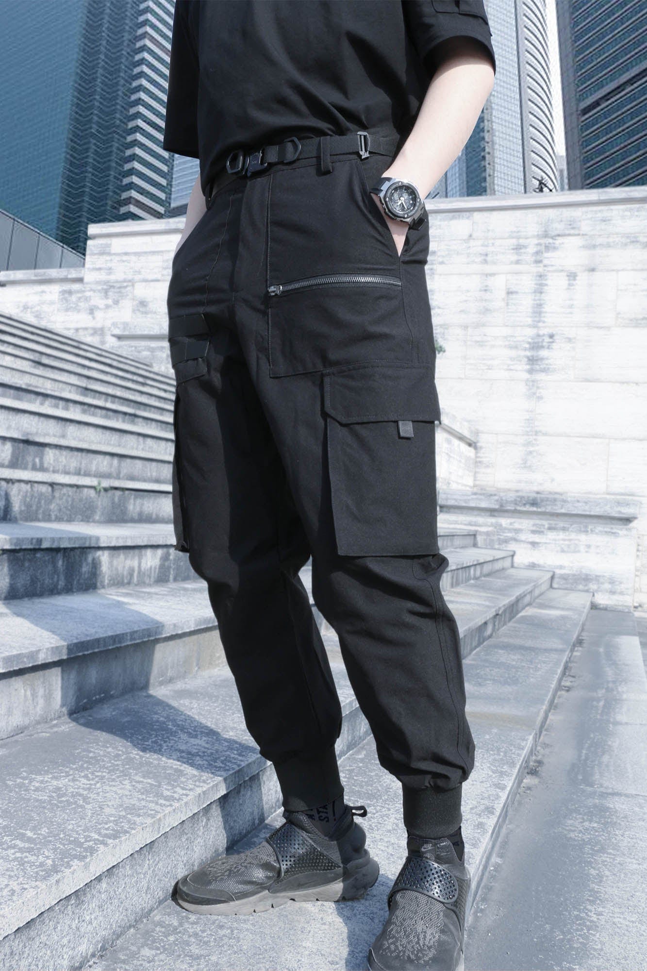 SILENSTORM Multi-Pocket Utility Jogger Pants, premium urban and streetwear designers apparel on PROJECTISR.com, SILENSTORM