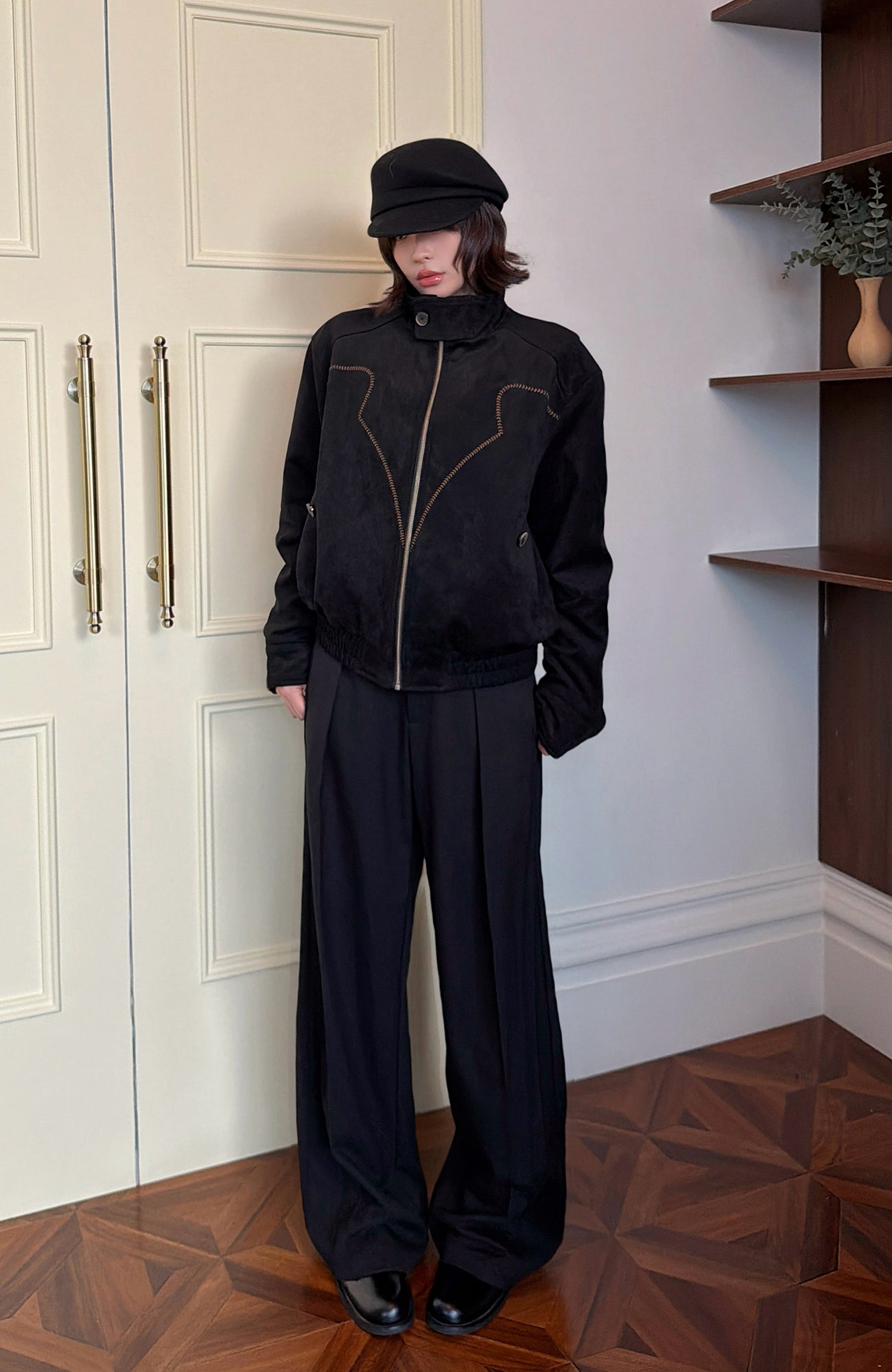 OKAYTHXBYE Essential Pleated Wide-Leg Trousers, premium urban and streetwear designers apparel on PROJECTISR.com, OKAYTHXBYE