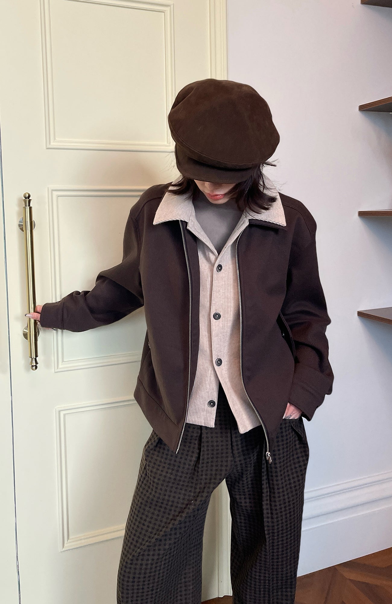 OKAYTHXBYE Faux-Layer Knit-Inset Jacket, premium urban and streetwear designers apparel on PROJECTISR.com, OKAYTHXBYE