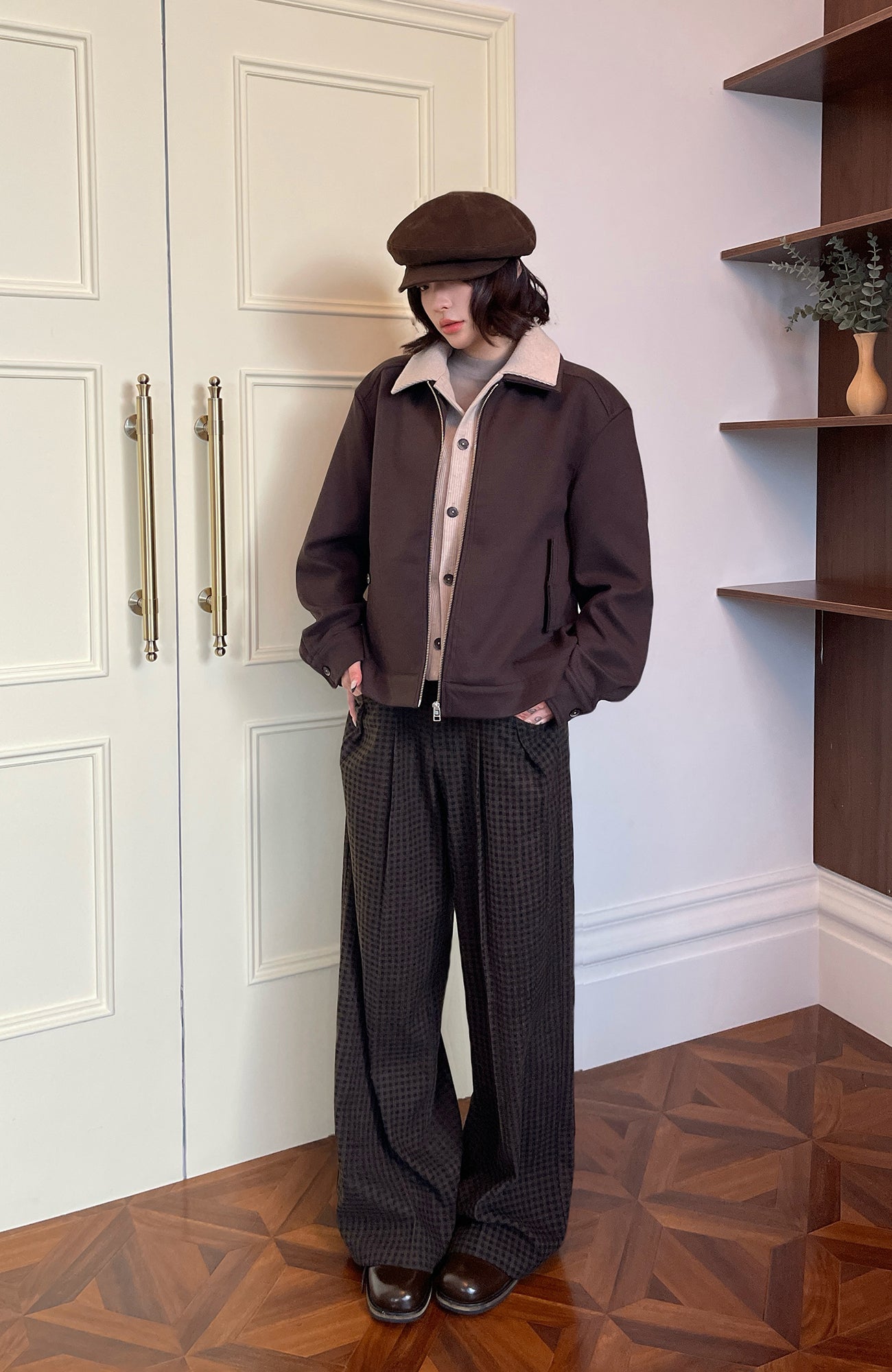 OKAYTHXBYE Retro Checks Double-Pleated Trousers, premium urban and streetwear designers apparel on PROJECTISR.com, OKAYTHXBYE