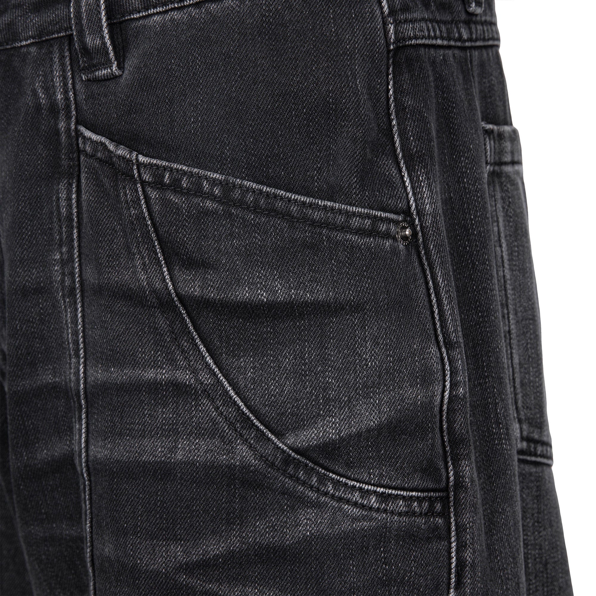CATSSTAC Whisker-Wash Middle-Spliced Wide-Leg Shorts, premium urban and streetwear designers apparel on PROJECTISR.com, CATSSTAC