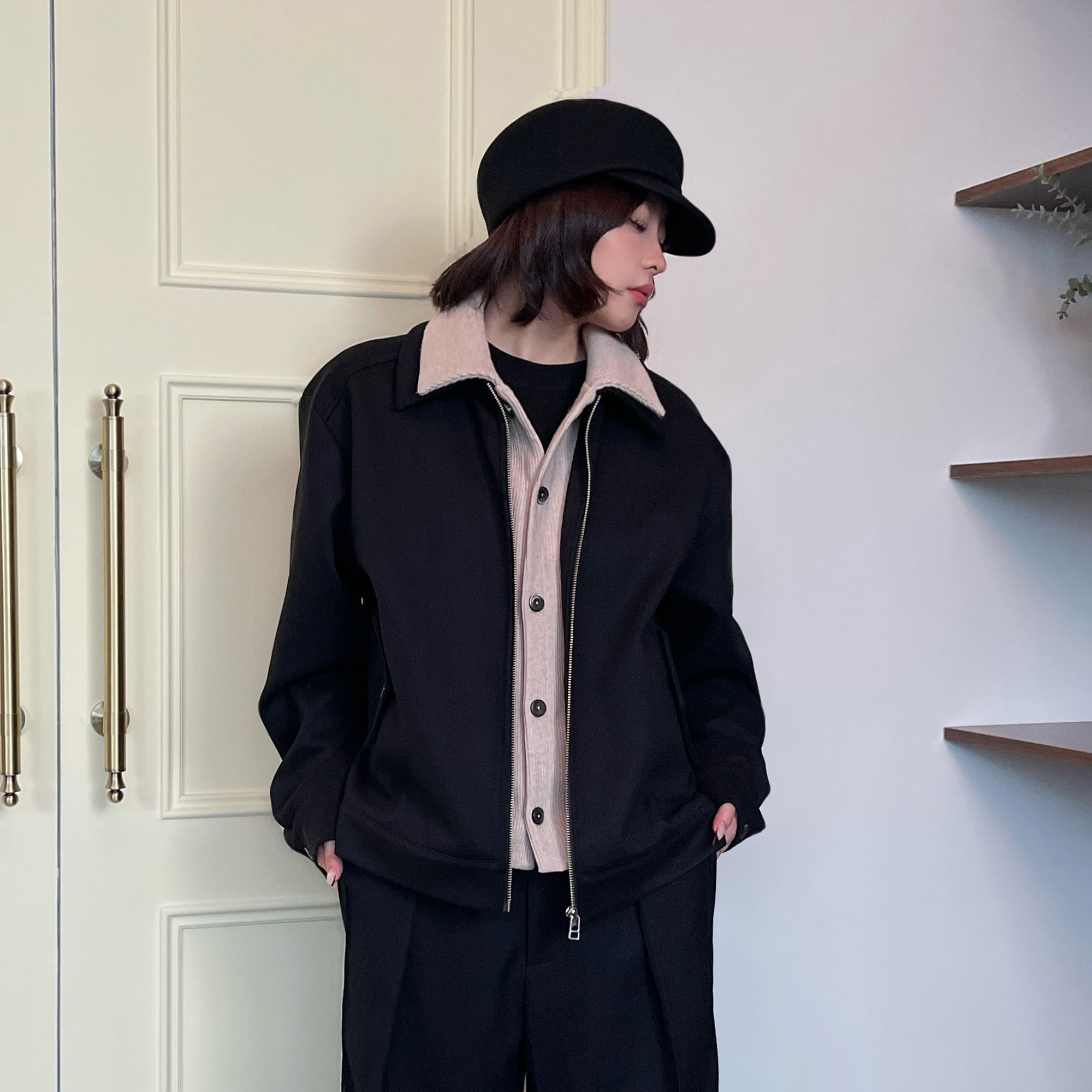 OKAYTHXBYE Faux-Layer Knit-Inset Jacket, premium urban and streetwear designers apparel on PROJECTISR.com, OKAYTHXBYE