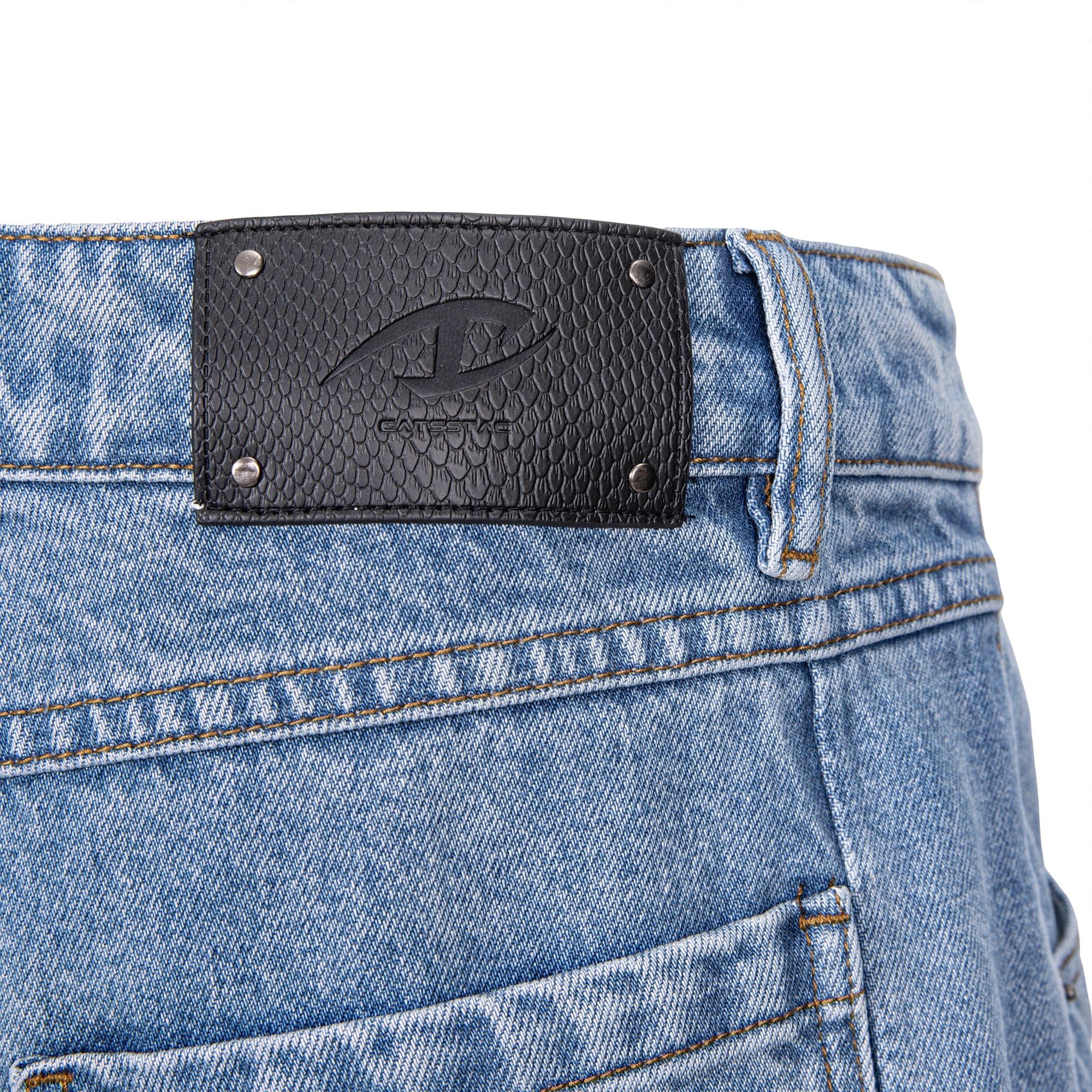 CATSSTAC Whisker-Wash Middle-Spliced Wide-Leg Shorts, premium urban and streetwear designers apparel on PROJECTISR.com, CATSSTAC