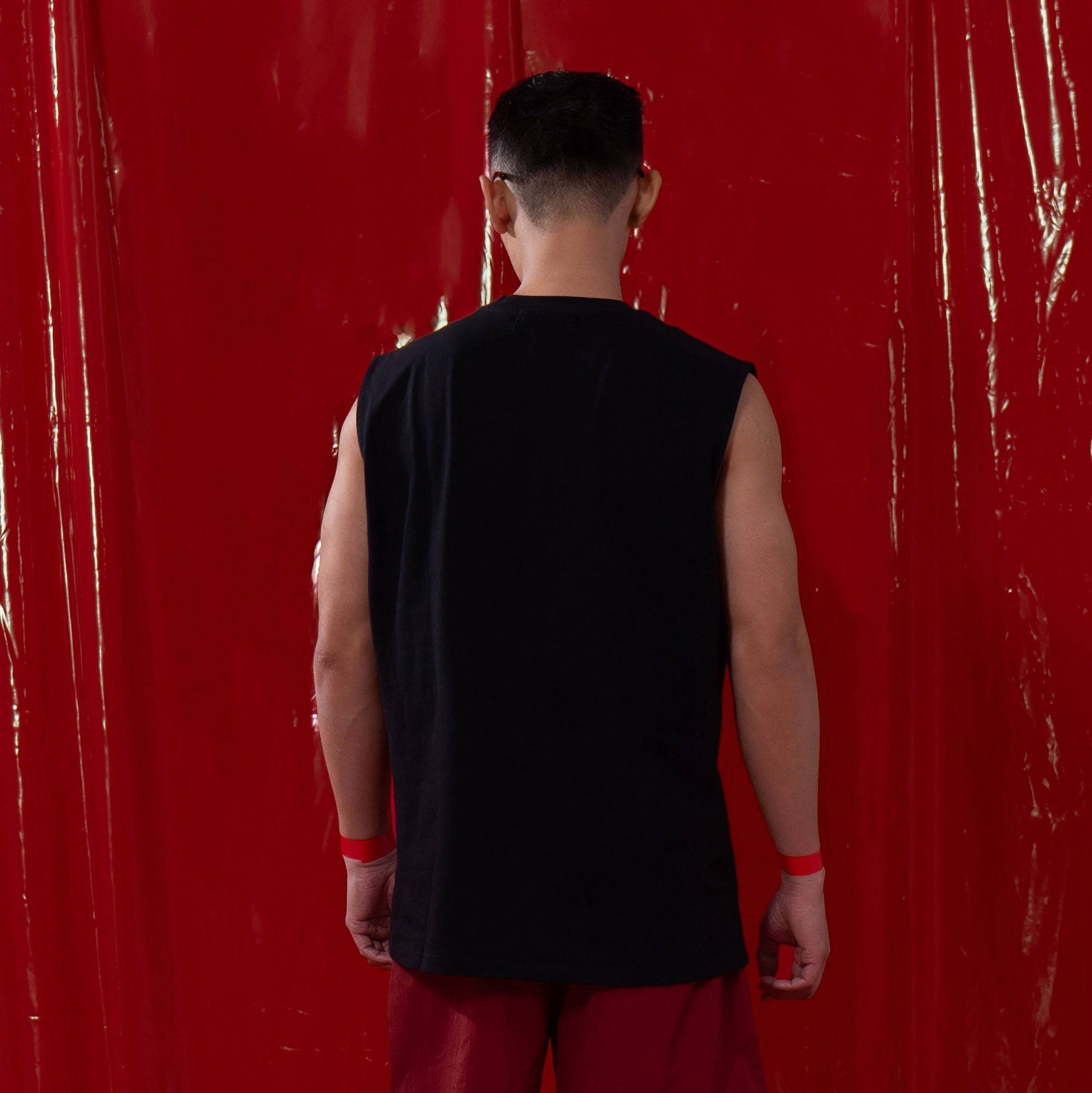 CLP Contrast Stripe Graphic Oversized Vest, premium urban and streetwear designers apparel on PROJECTISR.com, CLP