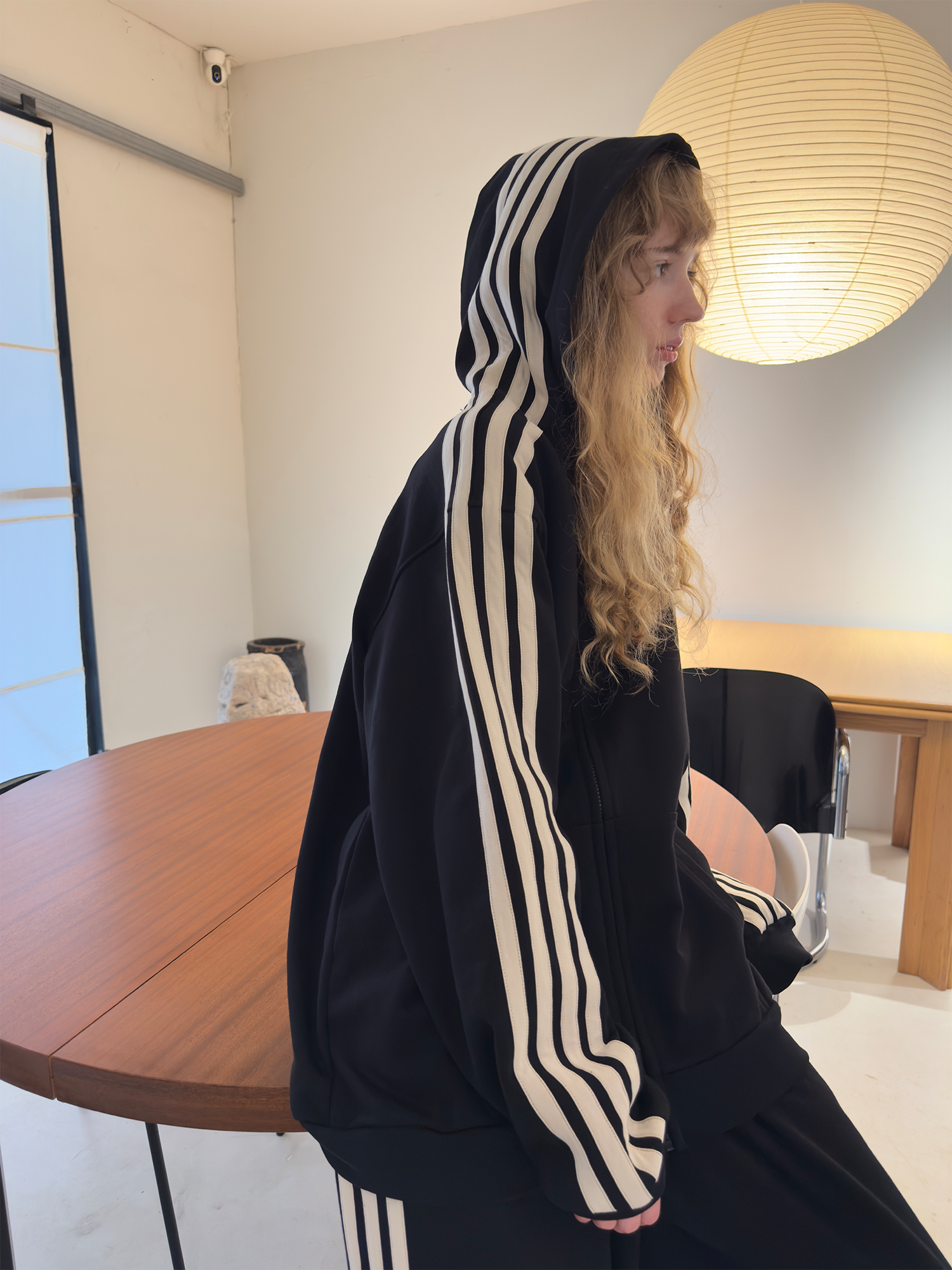 MIICHOUS Essential Stripe Zip-Up Hoodie