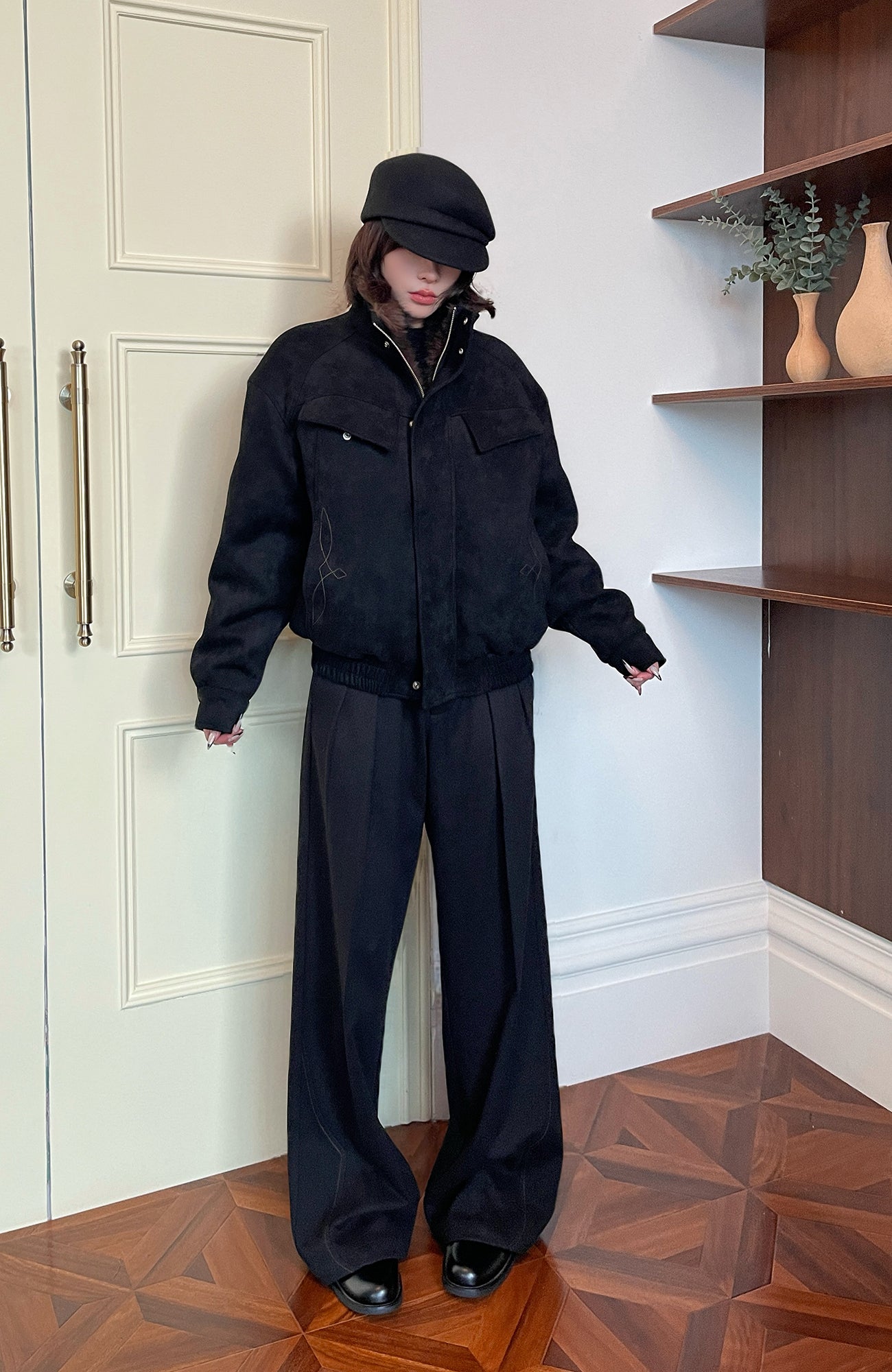 OKAYTHXBYE Faux Fur-Lined Utility Bomber, premium urban and streetwear designers apparel on PROJECTISR.com, OKAYTHXBYE