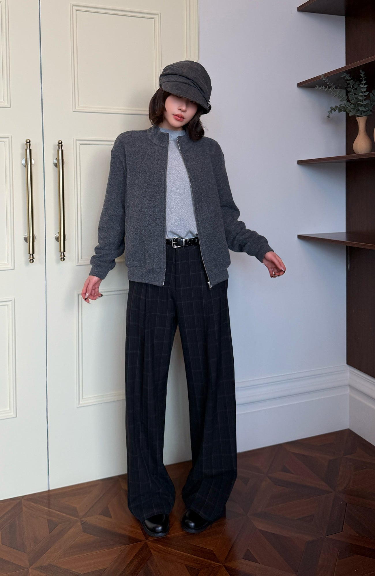 OKAYTHXBYE Retro Checks Pleated Trousers, premium urban and streetwear designers apparel on PROJECTISR.com, OKAYTHXBYE