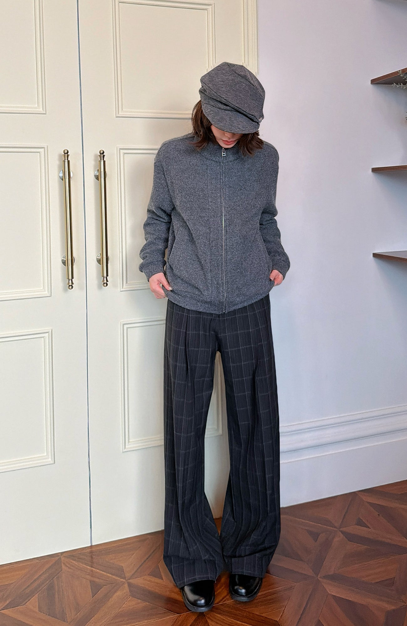 OKAYTHXBYE Retro Checks Pleated Trousers, premium urban and streetwear designers apparel on PROJECTISR.com, OKAYTHXBYE