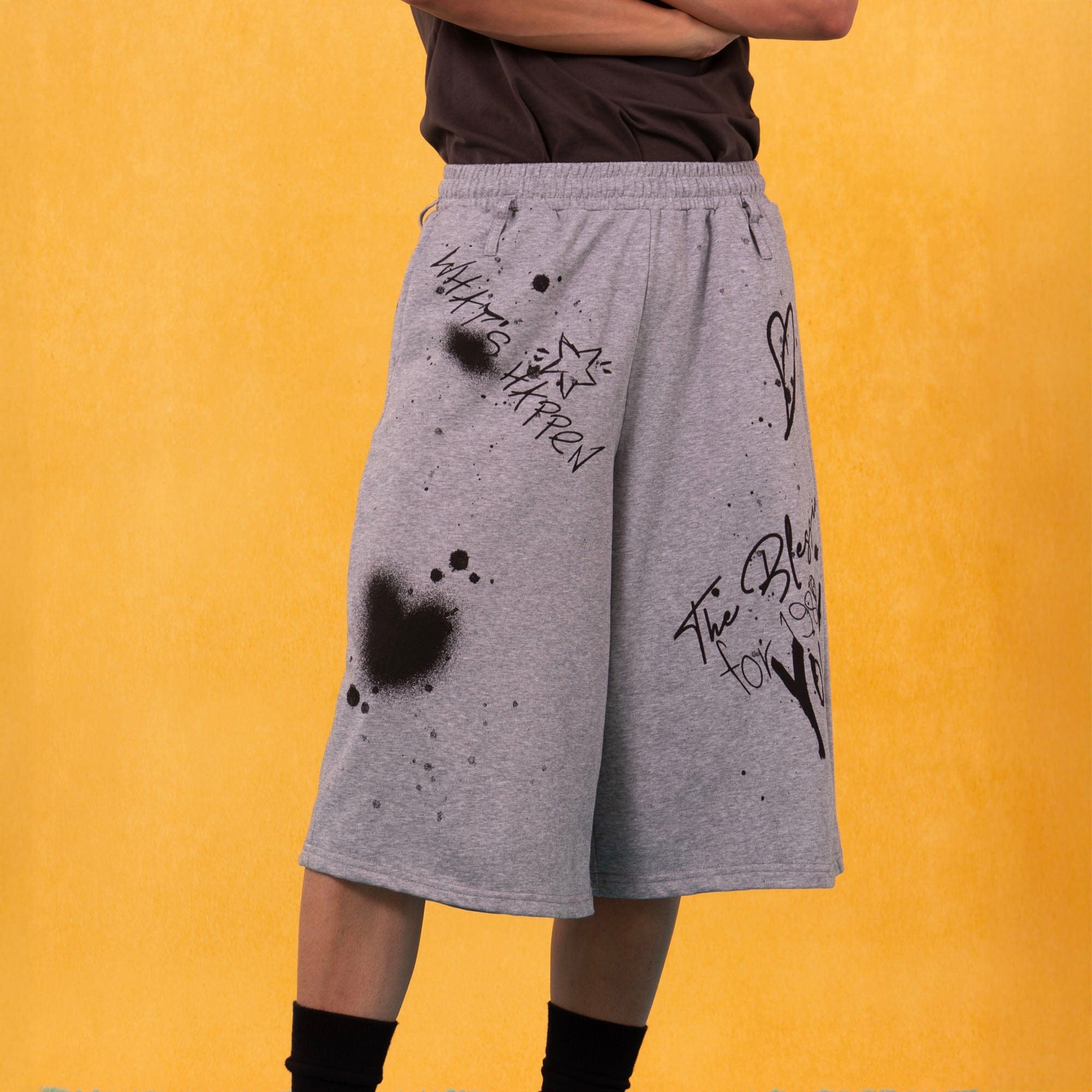 CLP Graffiti Spray Sweat Shorts