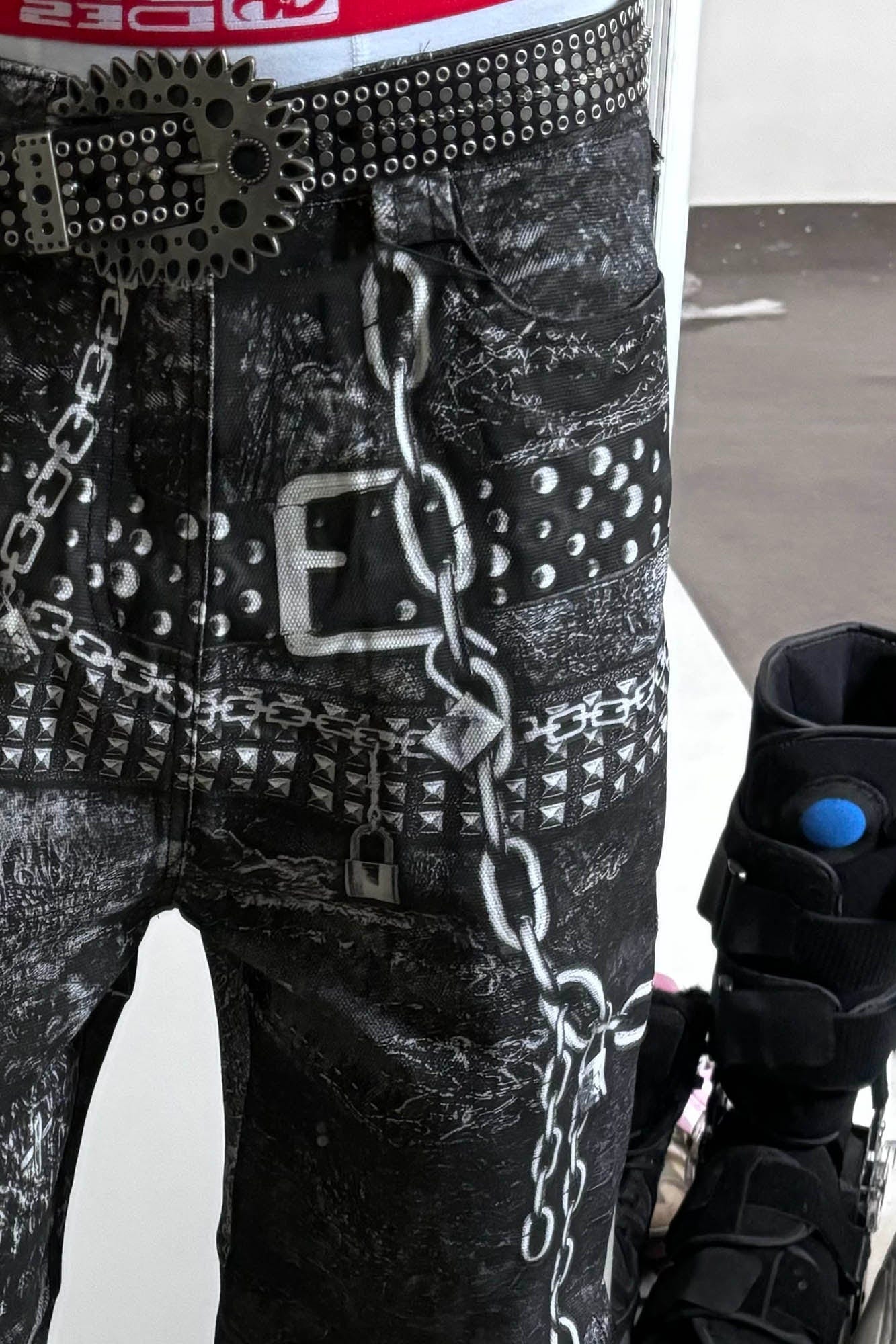 DND4DES Chains Straight-Leg Pants, premium urban and streetwear designers apparel on PROJECTISR.com, DND4DES