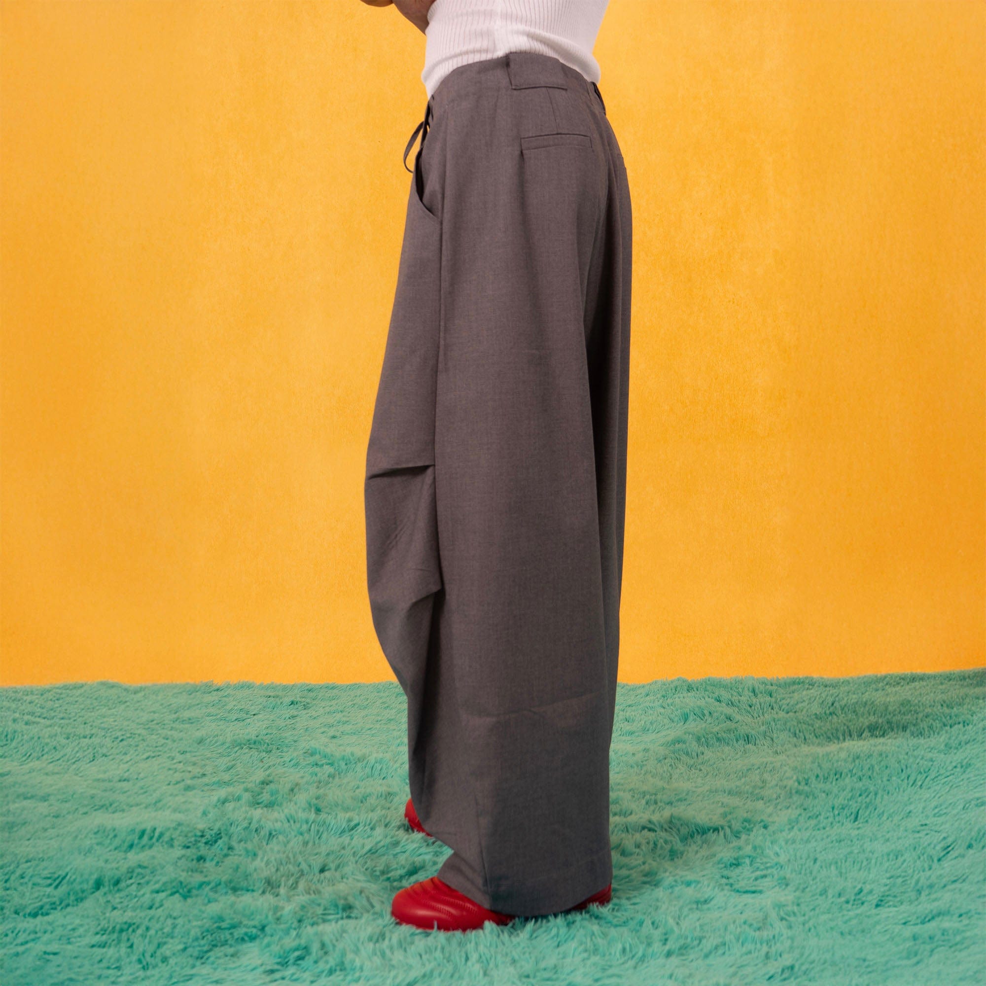 CLP Essential Pleated Drawstring Oversized Trousers