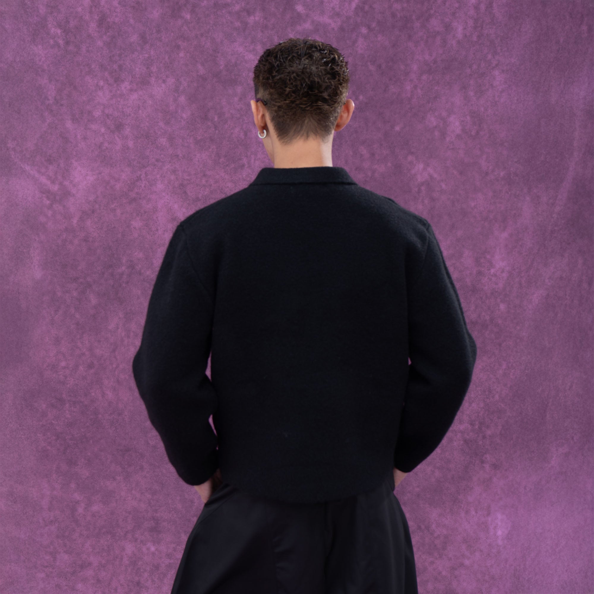 CLP Deep-V Oversized Wool-Blend Pullover