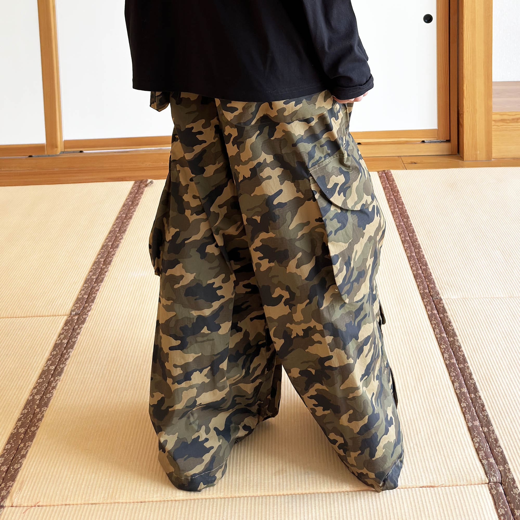 MIICHOUS Camo Wide-Leg Cargo Pants, premium urban and streetwear designers apparel on PROJECTISR.com, Miichous