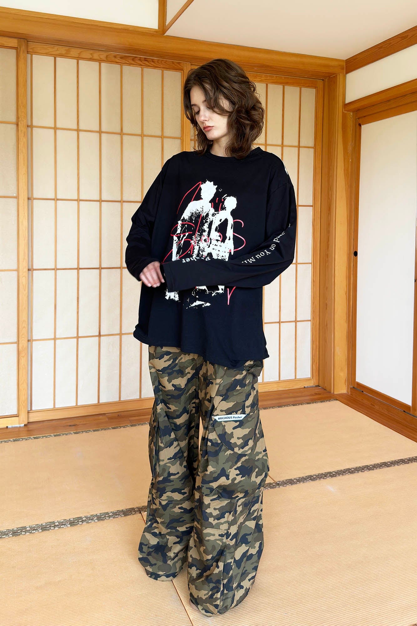 MIICHOUS Abstract Silhouette Long-Sleeve T-Shirt, premium urban and streetwear designers apparel on PROJECTISR.com, Miichous