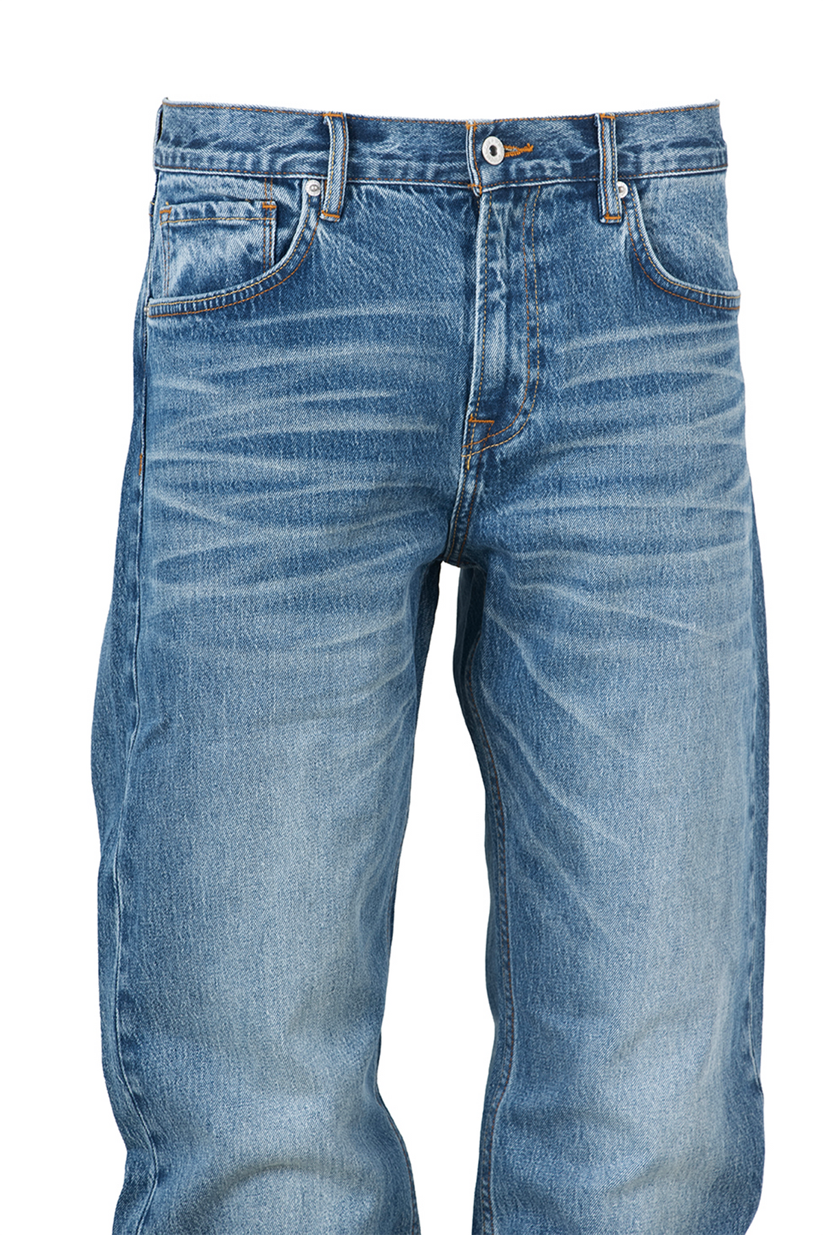 ZWDH Crinkled Whisker-Wash Jeans
