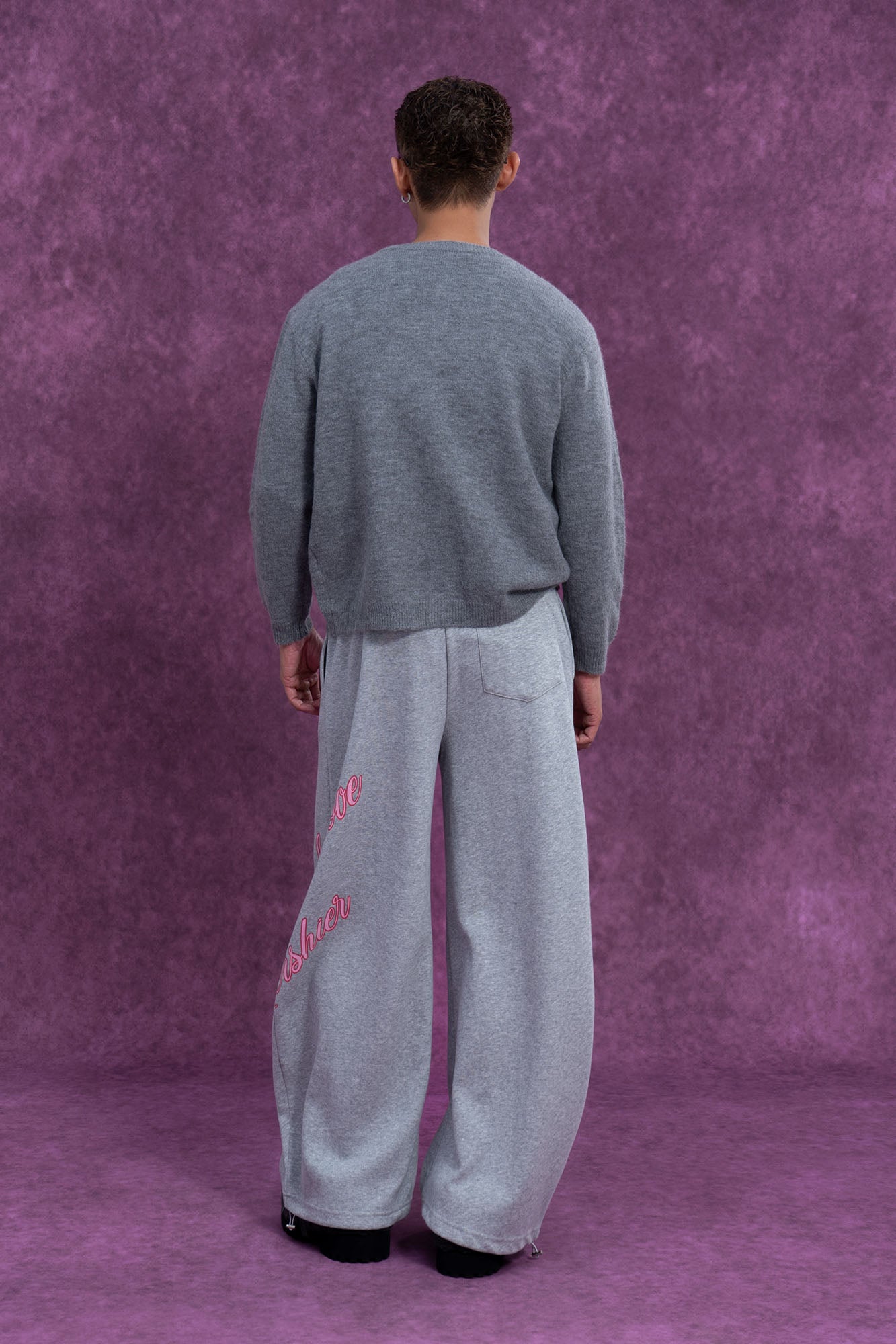 CLP Embroidered Floral Line Wool-Blend Cardigan