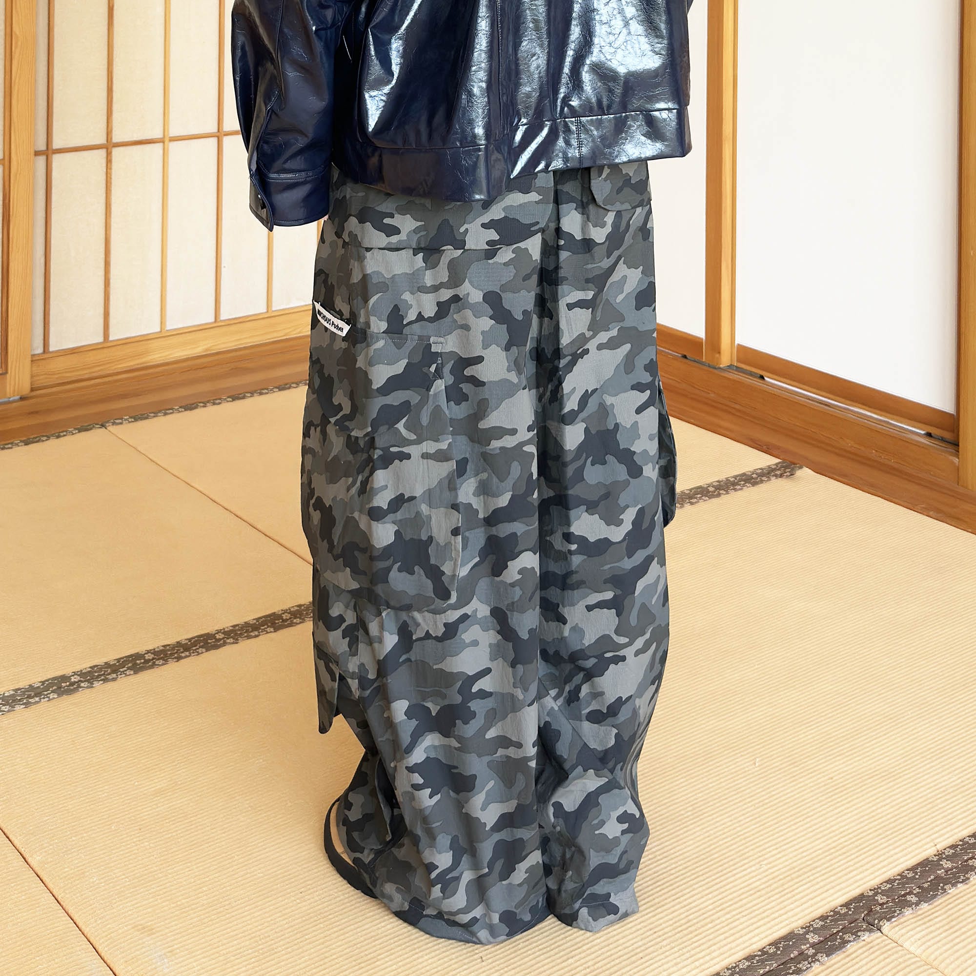 MIICHOUS Camo Wide-Leg Cargo Pants, premium urban and streetwear designers apparel on PROJECTISR.com, Miichous