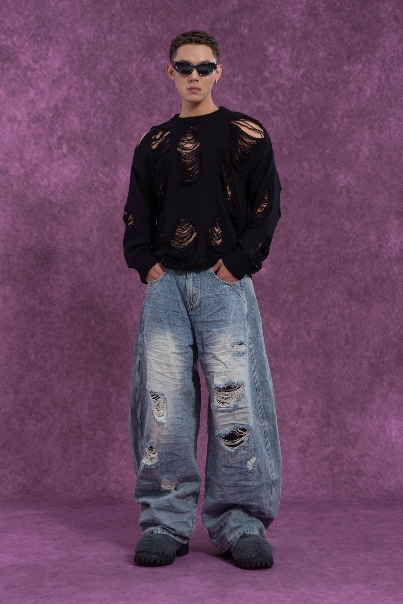 CLP Ripped Oversized Sweater