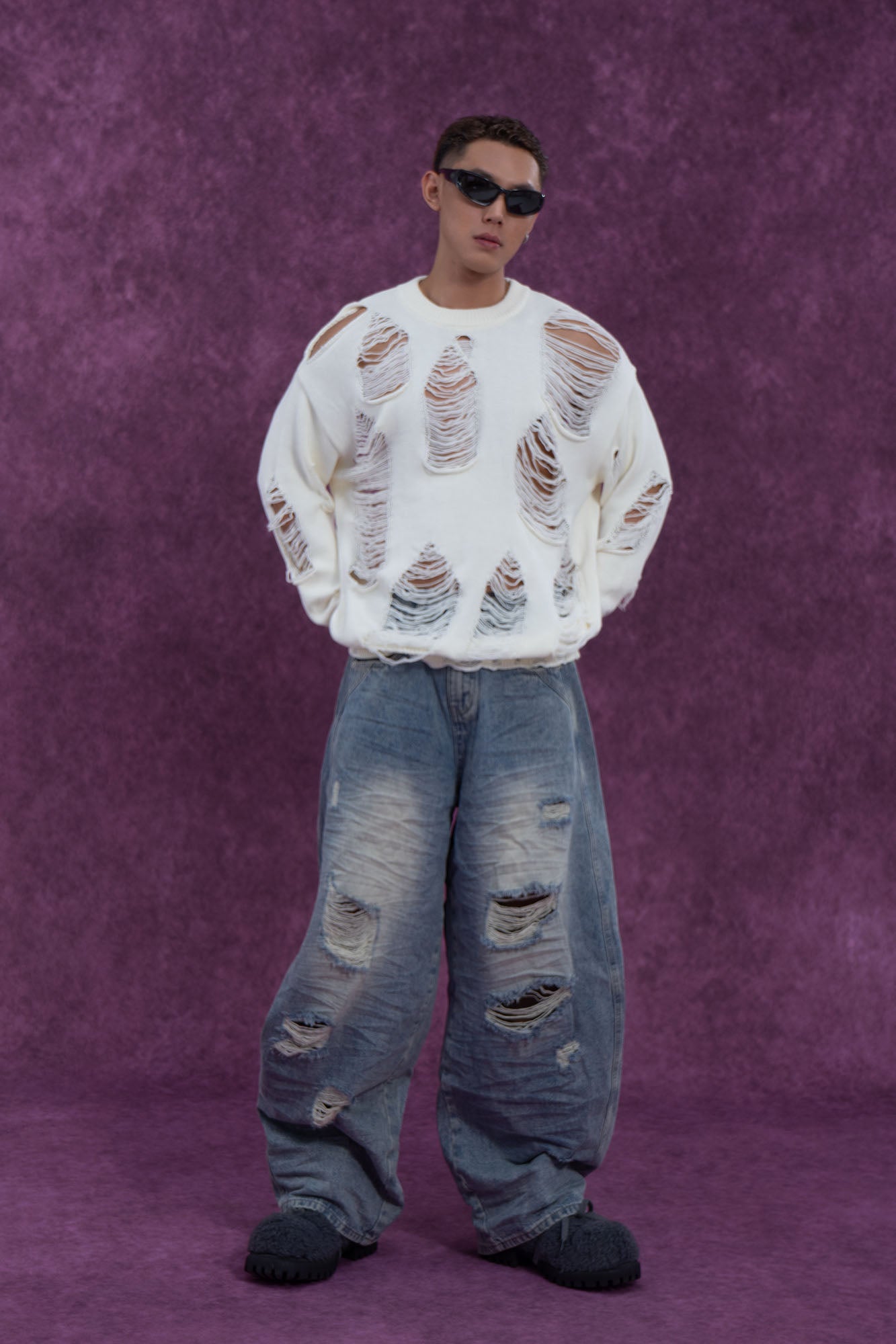 CLP Ripped Oversized Sweater