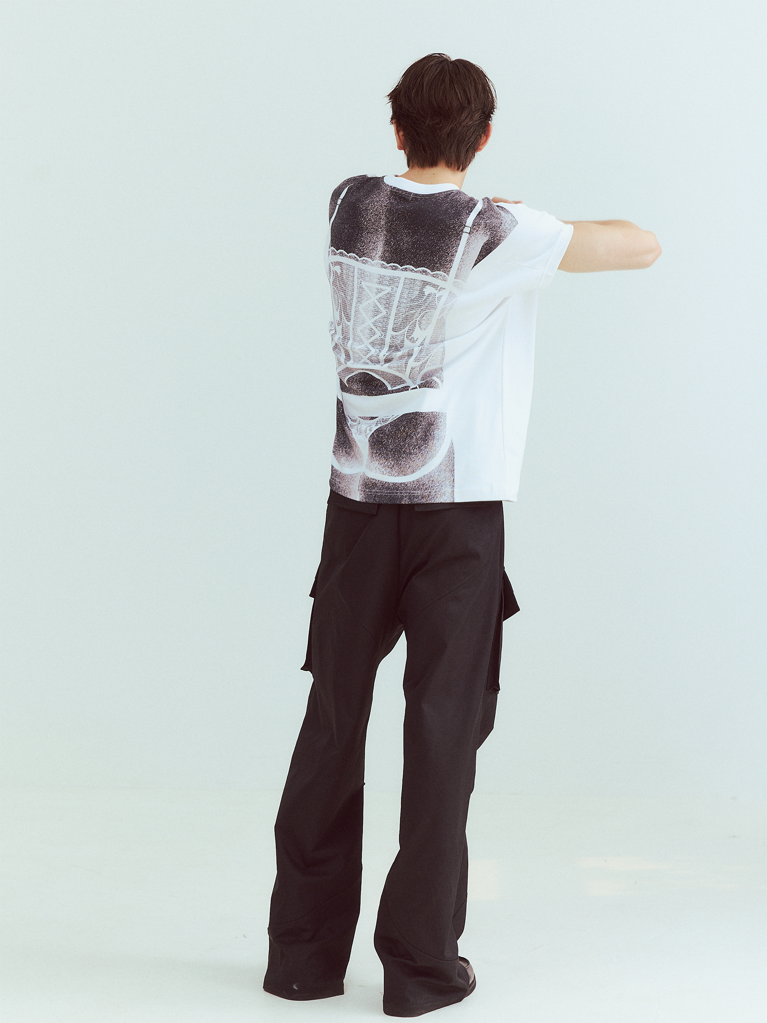 KADAKADA Sculptural Corset Graphic T-Shirt, premium urban and streetwear designers apparel on PROJECTISR.com, KADAKADA