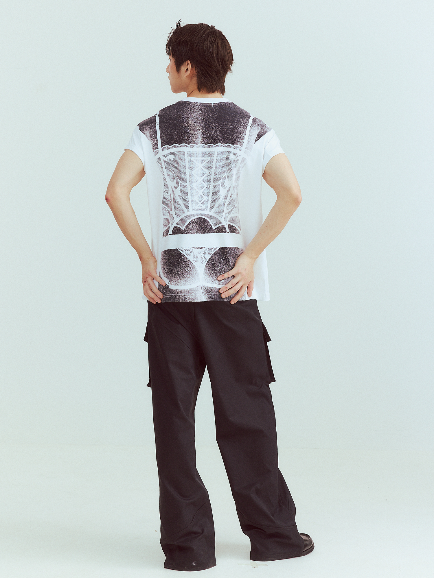 KADAKADA Sculptural Corset Graphic T-Shirt, premium urban and streetwear designers apparel on PROJECTISR.com, KADAKADA