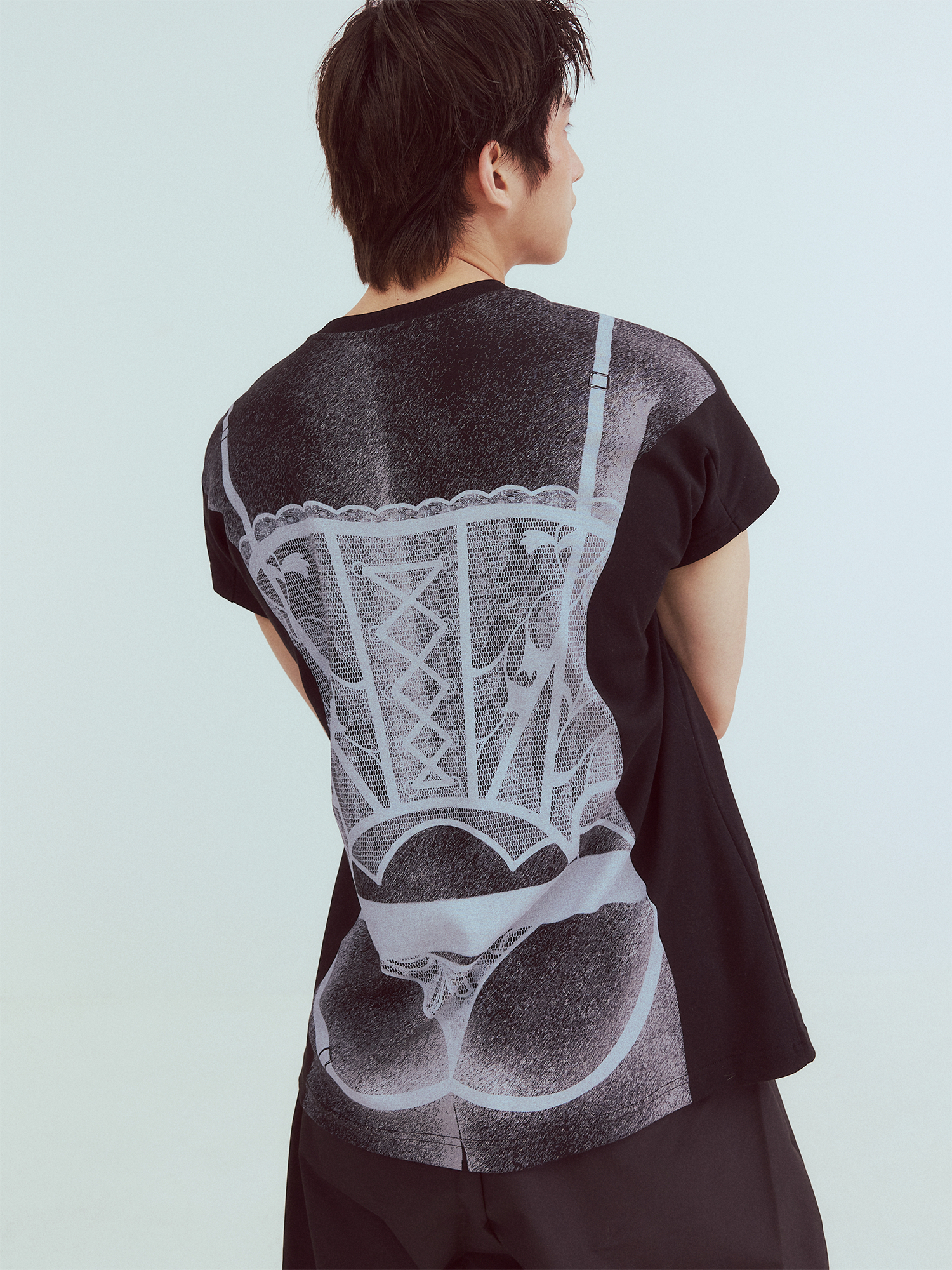 KADAKADA Sculptural Corset Graphic T-Shirt, premium urban and streetwear designers apparel on PROJECTISR.com, KADAKADA