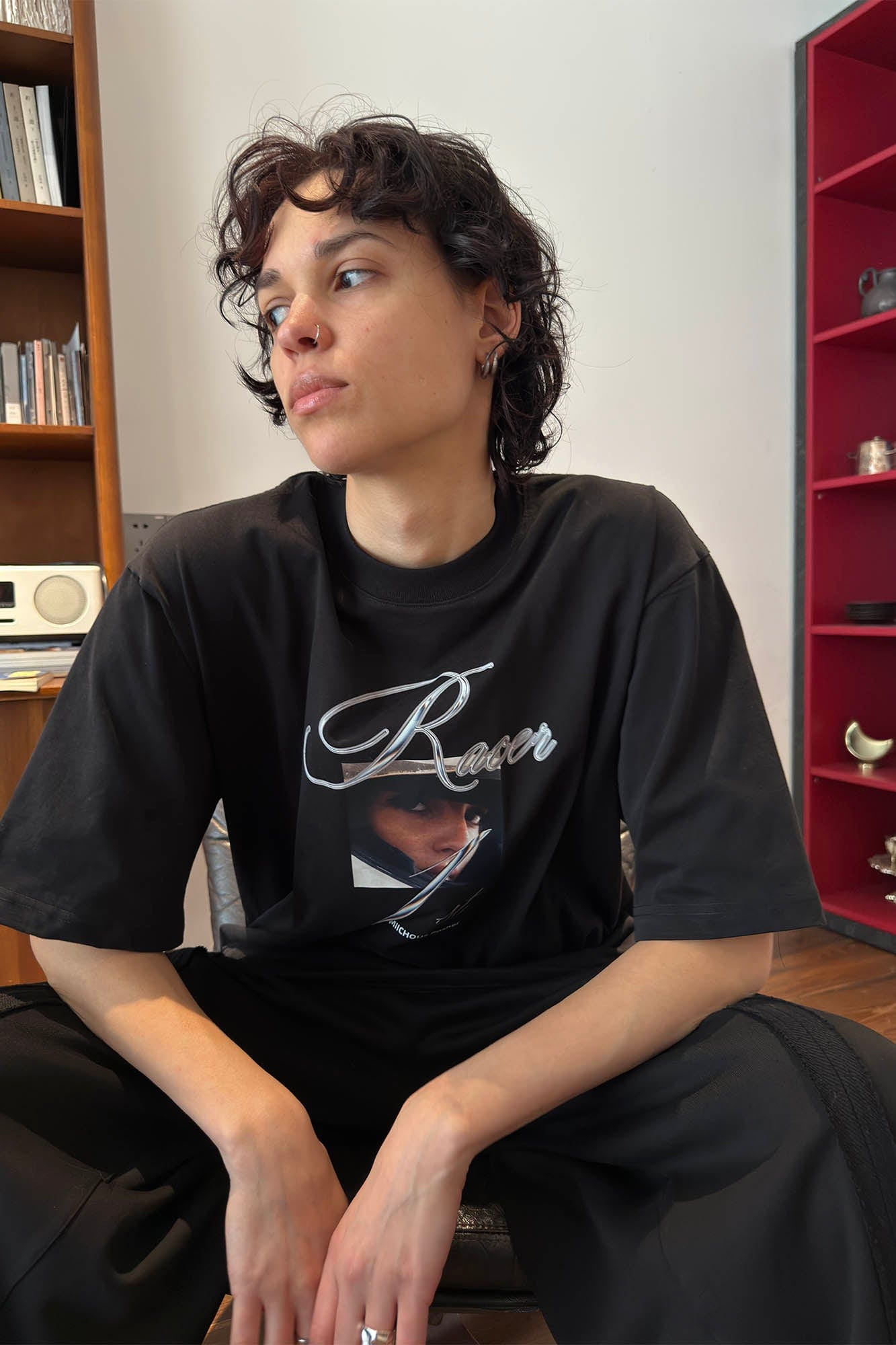 MIICHOUS Racer Portrait Graphic T-Shirt