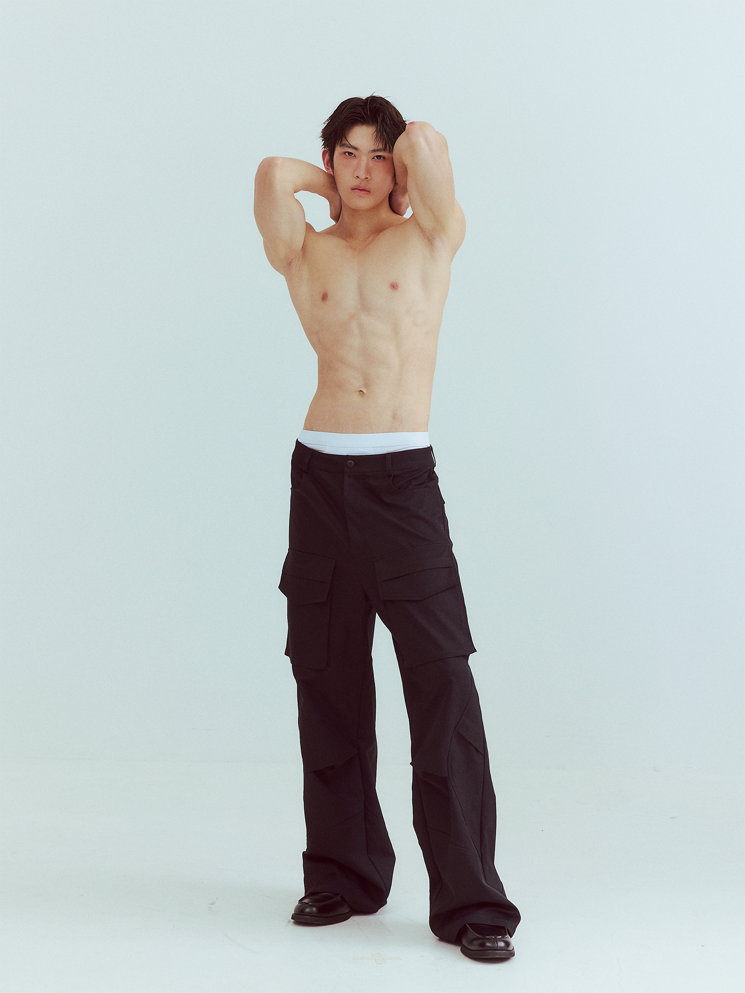 KADAKADA Paneled Wide-Leg Cargo Pants, premium urban and streetwear designers apparel on PROJECTISR.com, KADAKADA