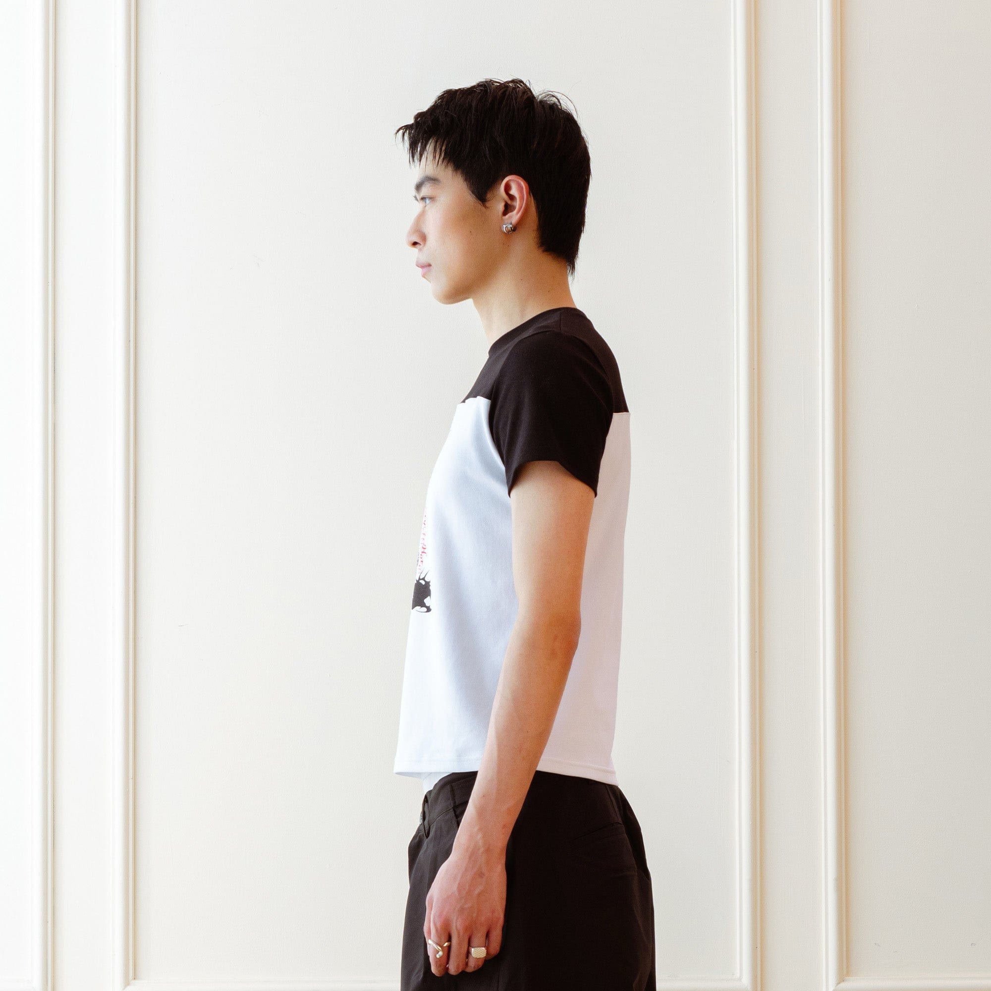 KADAKADA Punk Pup Graphic Spliced T-Shirt, premium urban and streetwear designers apparel on PROJECTISR.com, KADAKADA