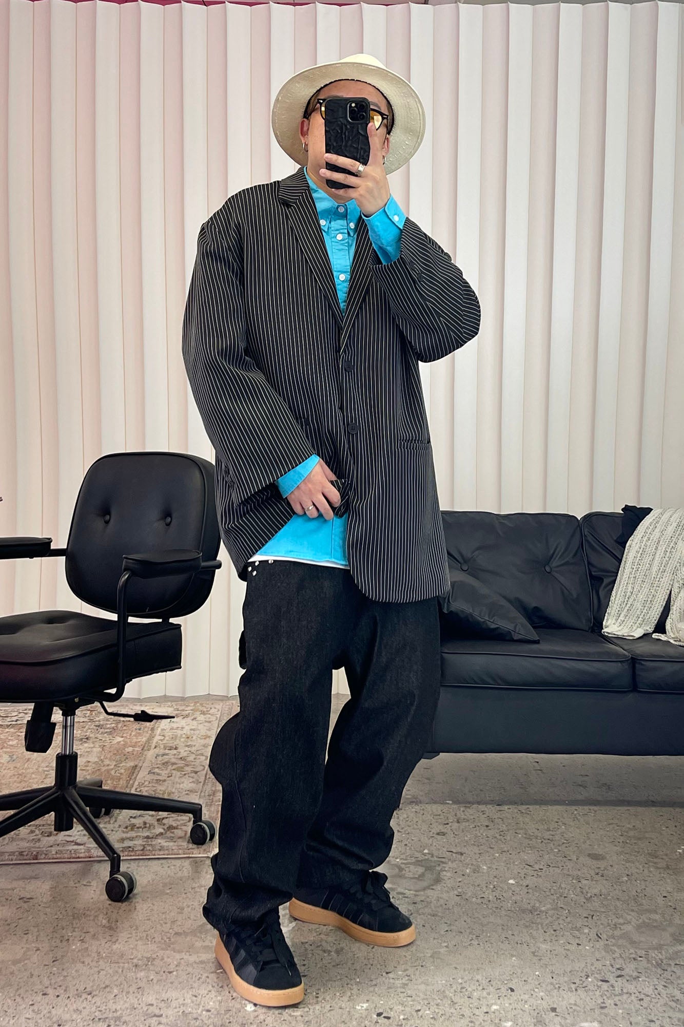 ME DA IGUAL Studded Wide-Leg Denim Pants, premium urban and streetwear designers apparel on PROJECTISR.com, ME DA IGUAL