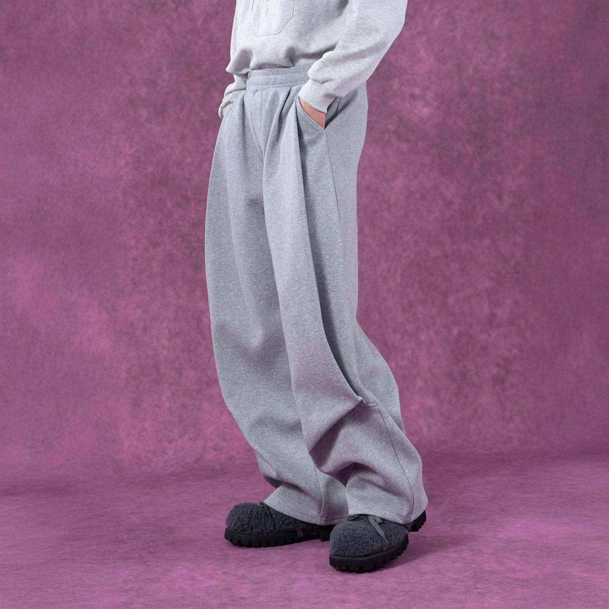 CLP Pleated Wide-Leg Sweatpants, premium urban and streetwear designers apparel on PROJECTISR.com, CLP