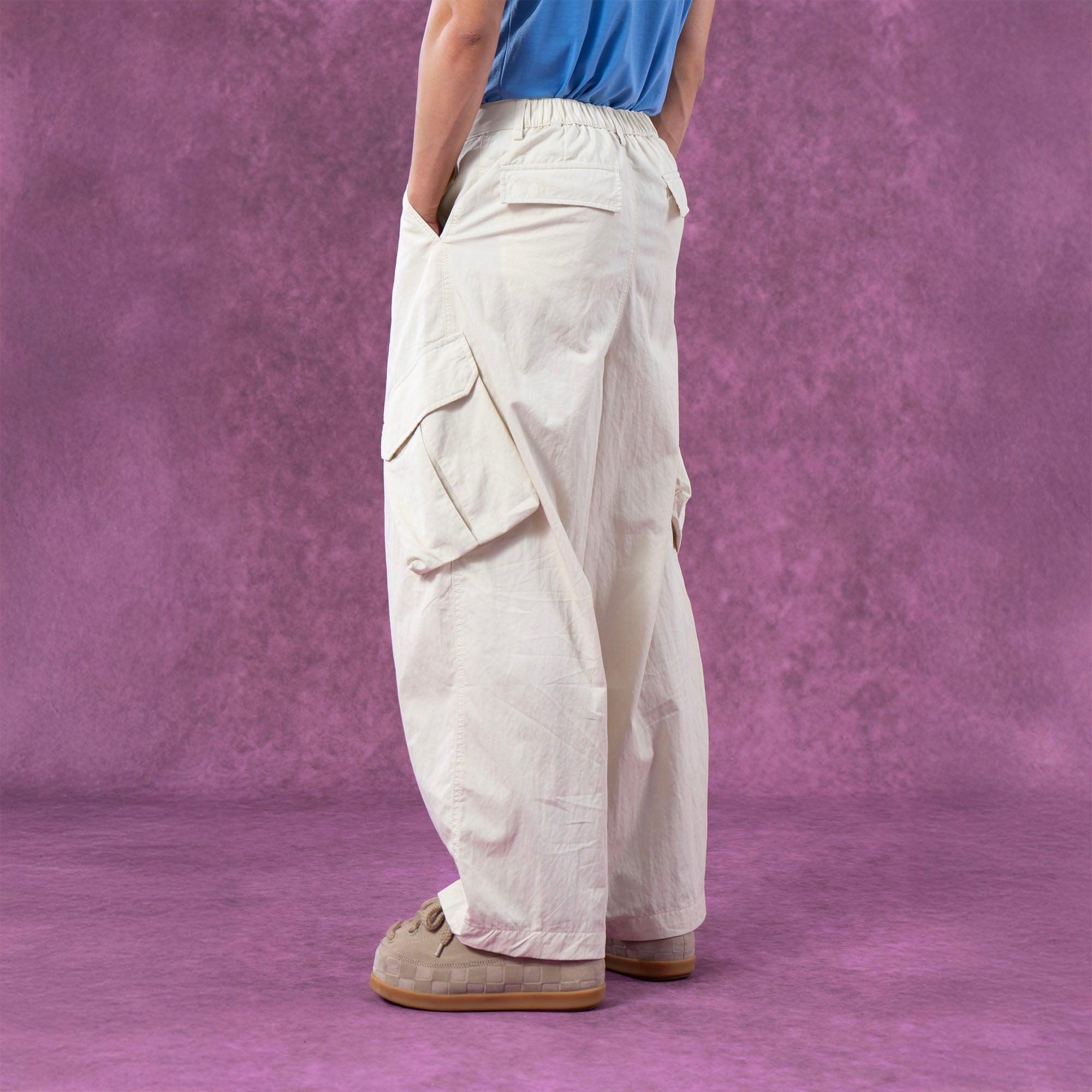 CLP Slanted Pockets Pleated Oversized Pants