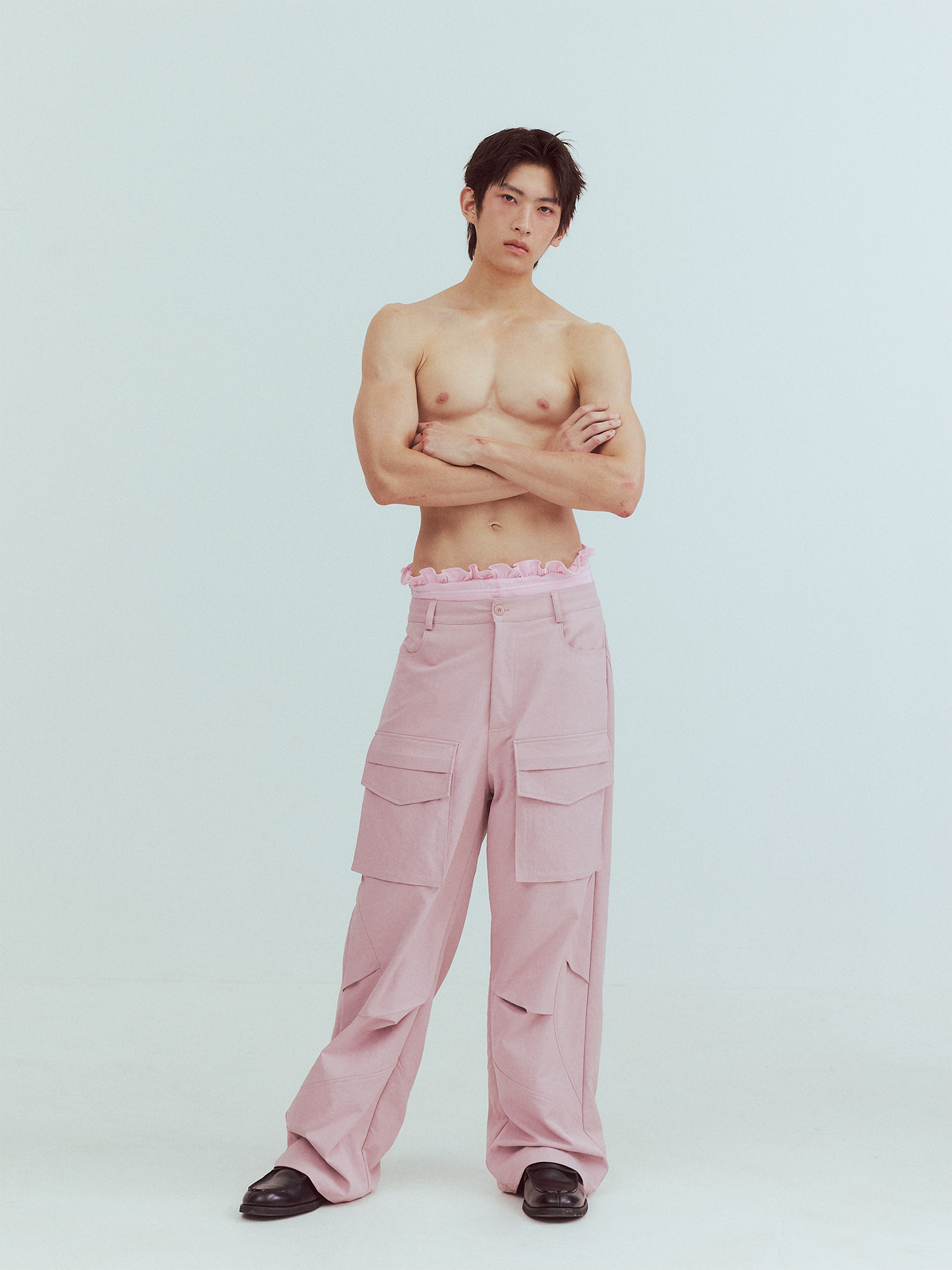 KADAKADA Paneled Wide-Leg Cargo Pants, premium urban and streetwear designers apparel on PROJECTISR.com, KADAKADA