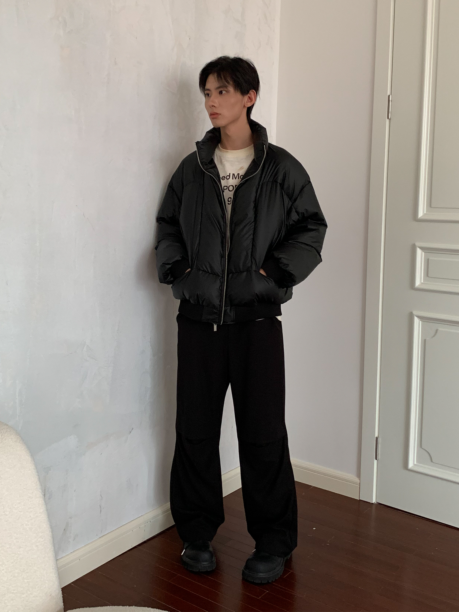 KREATE Modern Paneled Oversized Down Jacket