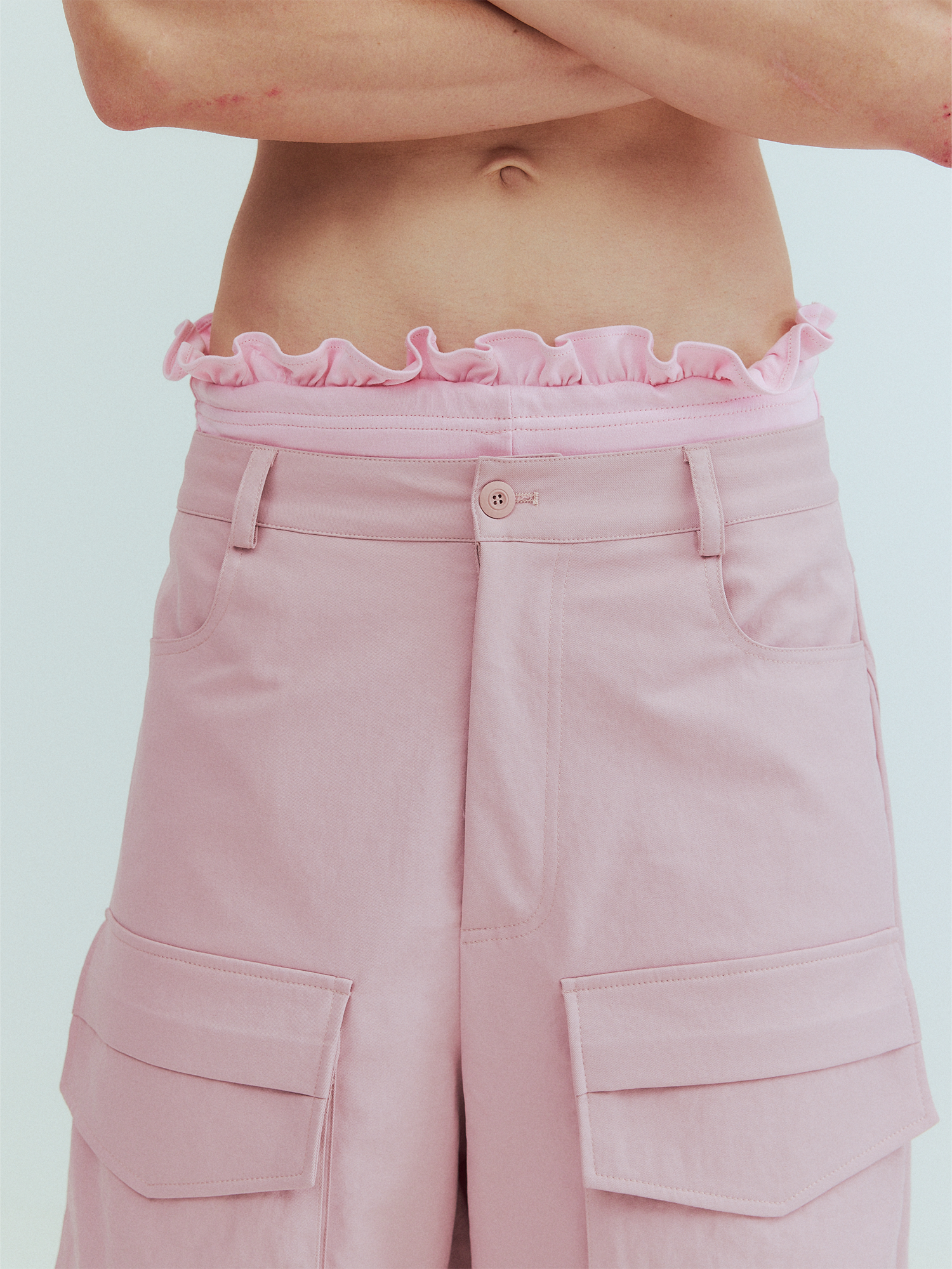 KADAKADA Paneled Wide-Leg Cargo Pants, premium urban and streetwear designers apparel on PROJECTISR.com, KADAKADA