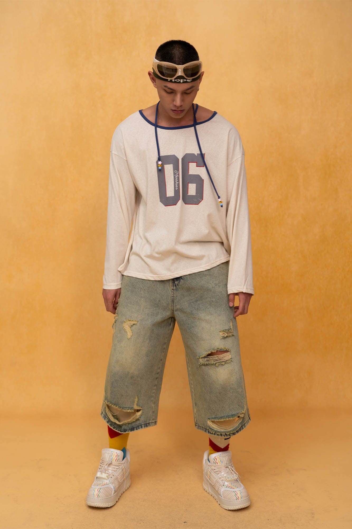 CLP No.06 Drawstring Neck Long-Sleeve Tee, premium urban and streetwear designers apparel on PROJECTISR.com, CLP