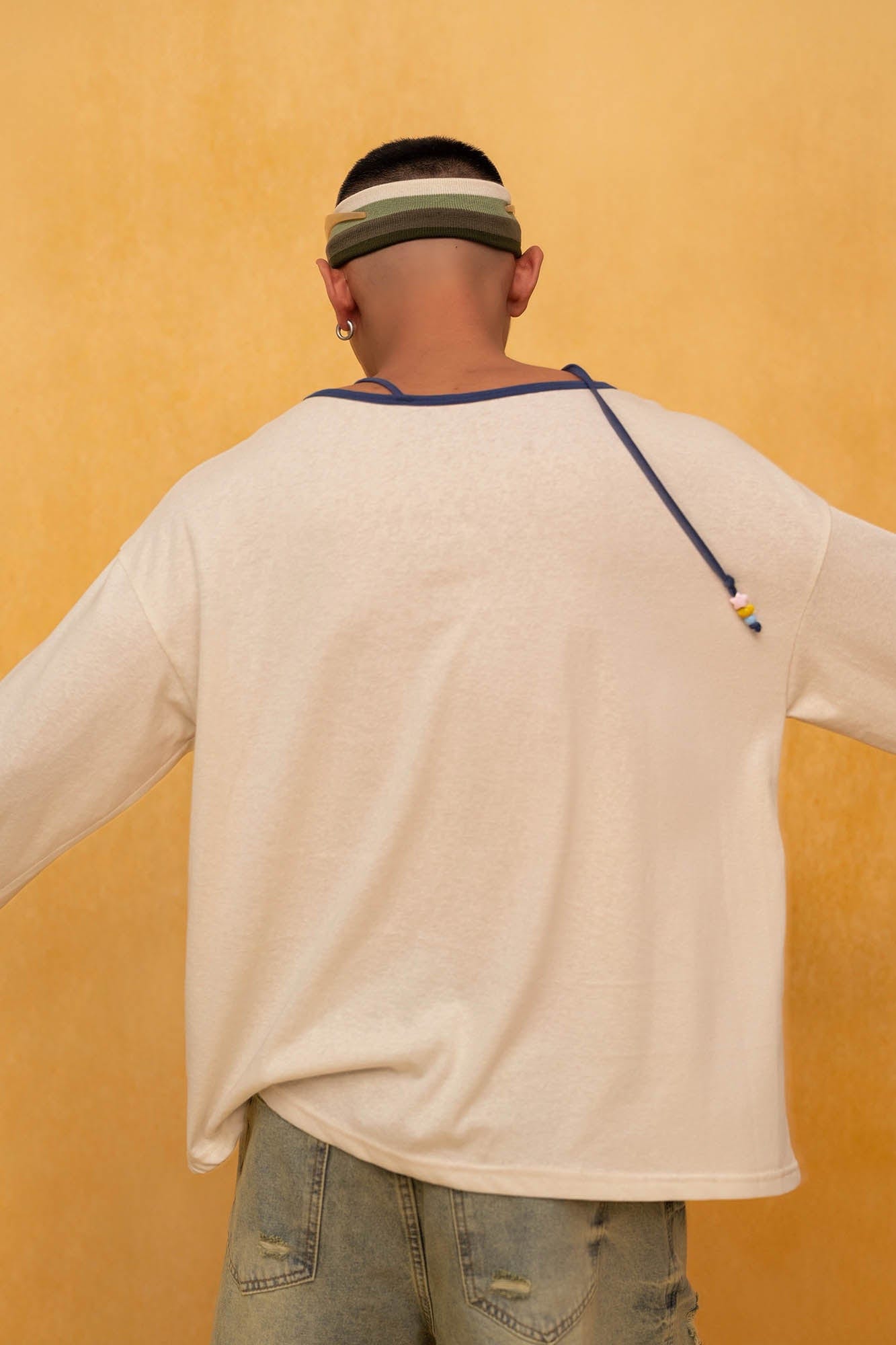 CLP No.06 Drawstring Neck Long-Sleeve Tee, premium urban and streetwear designers apparel on PROJECTISR.com, CLP