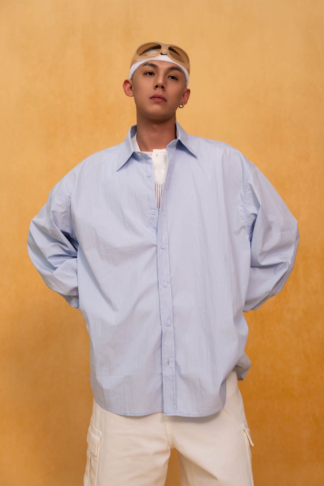 CLP Essential Crinkled Oversized Shirt, premium urban and streetwear designers apparel on PROJECTISR.com, CLP