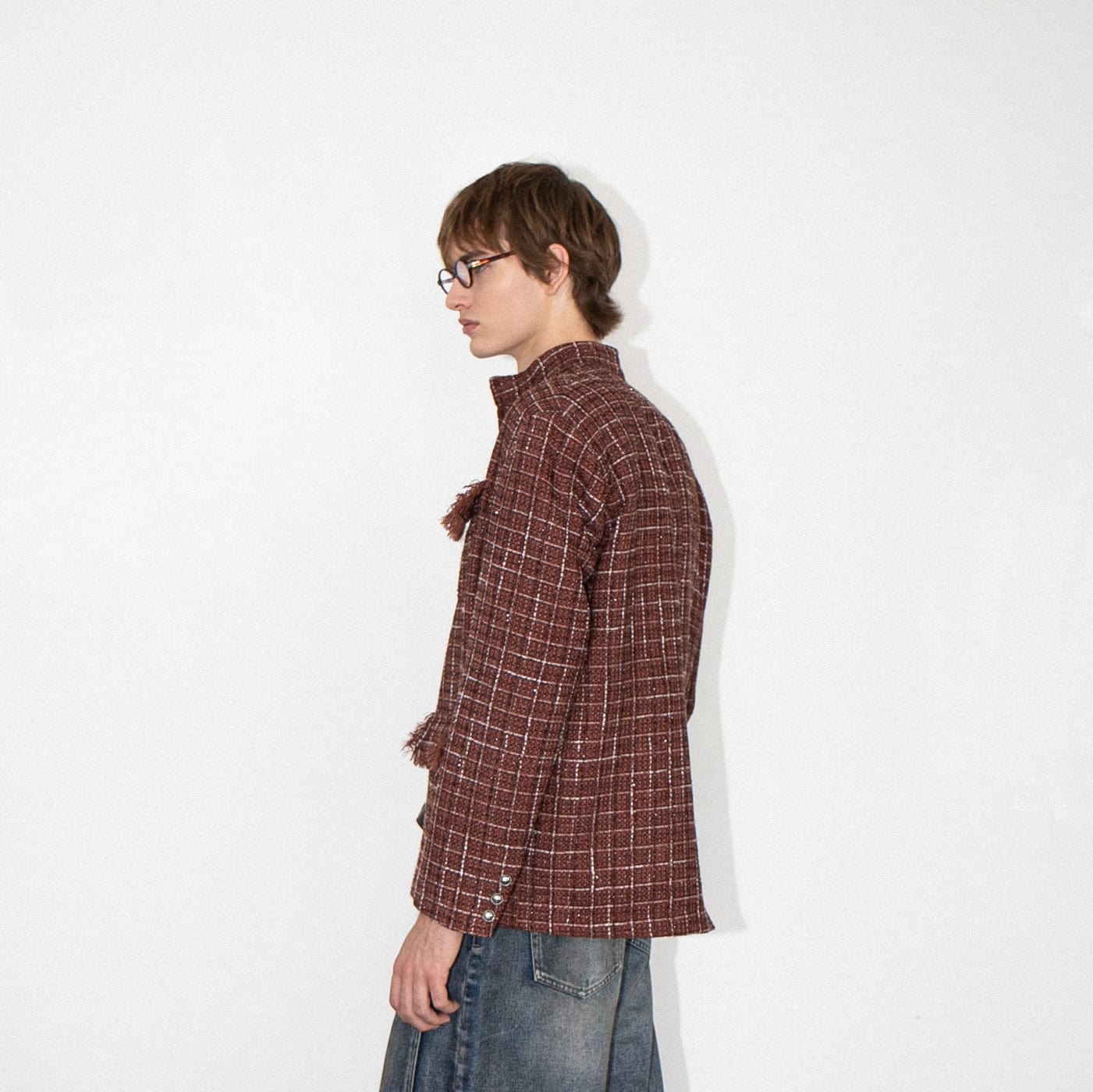 LEONSENSE Tassels Pockets Tweed Jacket, premium urban and streetwear designers apparel on PROJECTISR.com, LEONSENSE