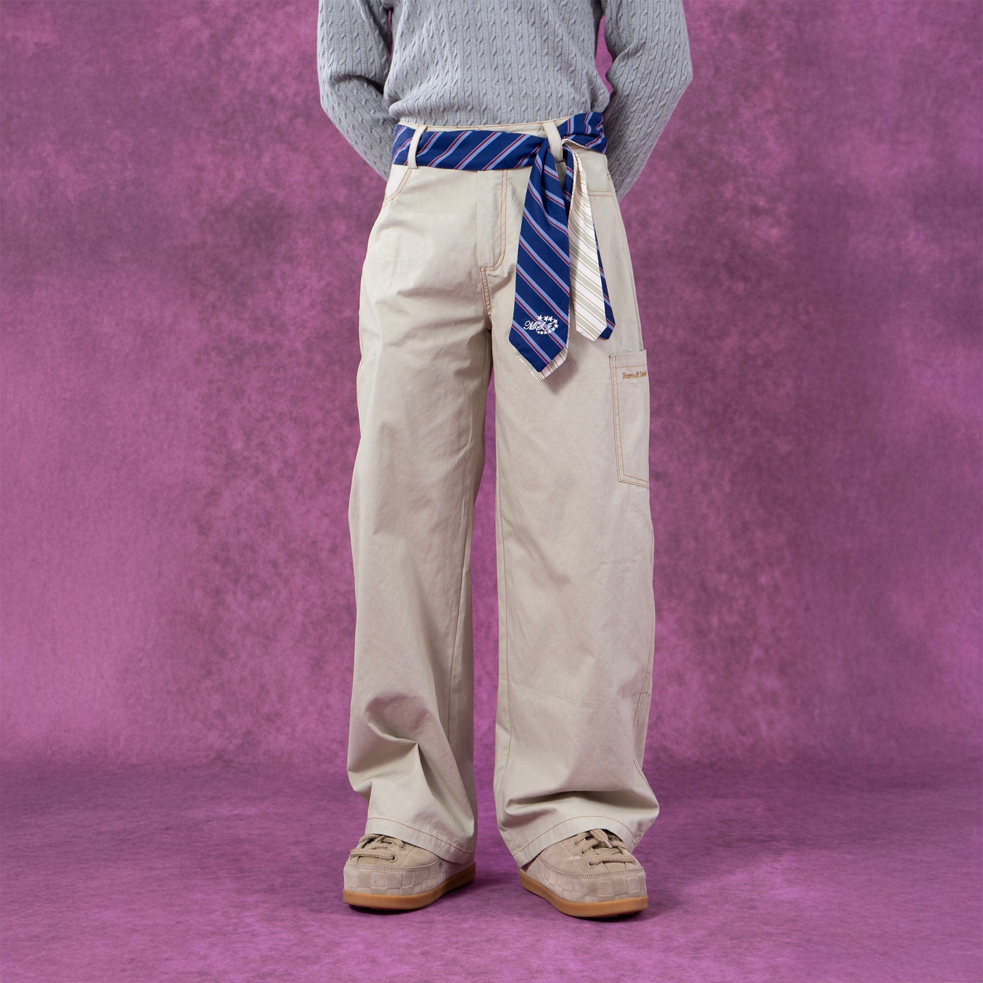 CLP Tie-Belt Multi-Pockets Stitched Pants, premium urban and streetwear designers apparel on PROJECTISR.com, CLP
